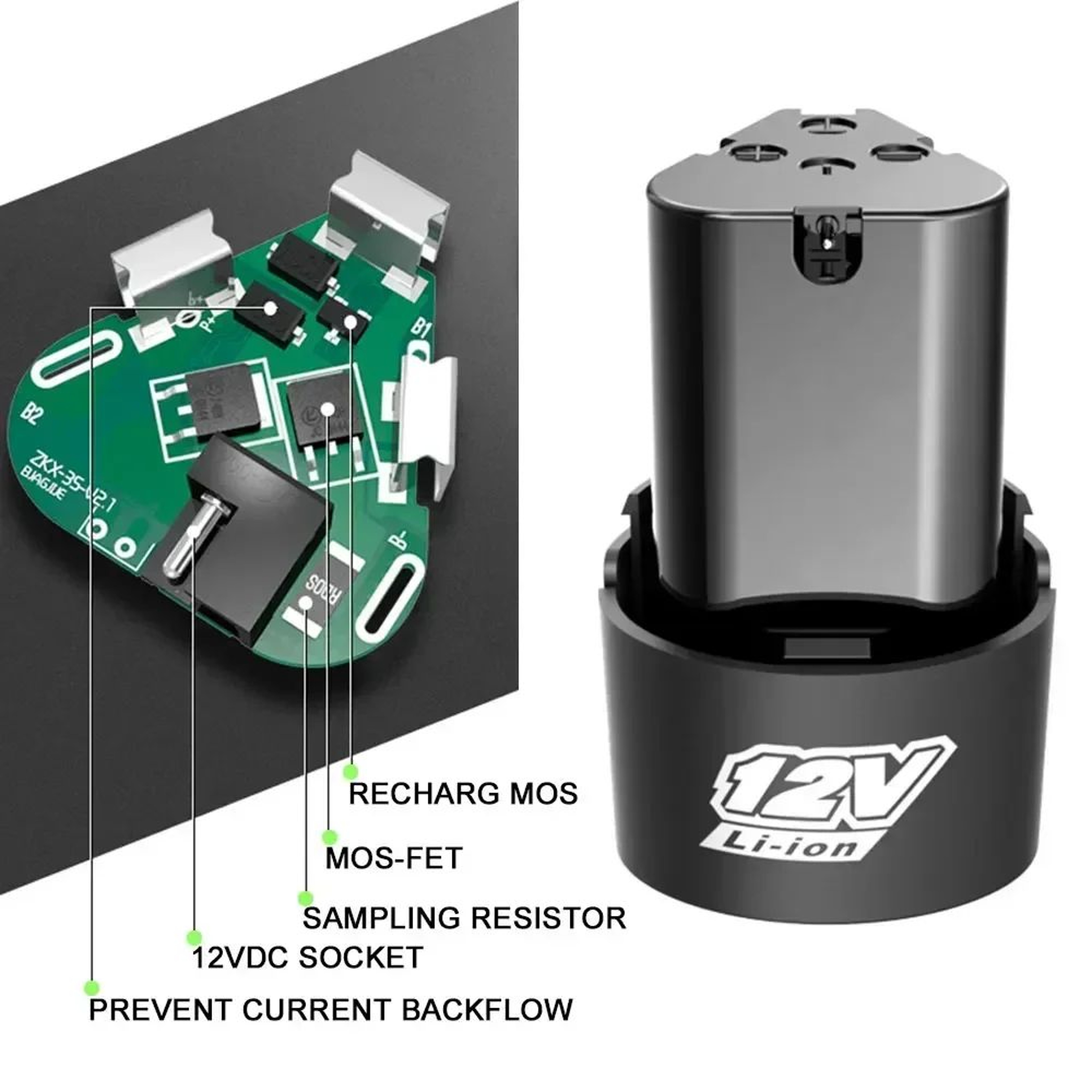 12V Rechargeable LithiumIon Battery Replacement For Cordless Drills Screwdrivers And Mini Angle Gri 1