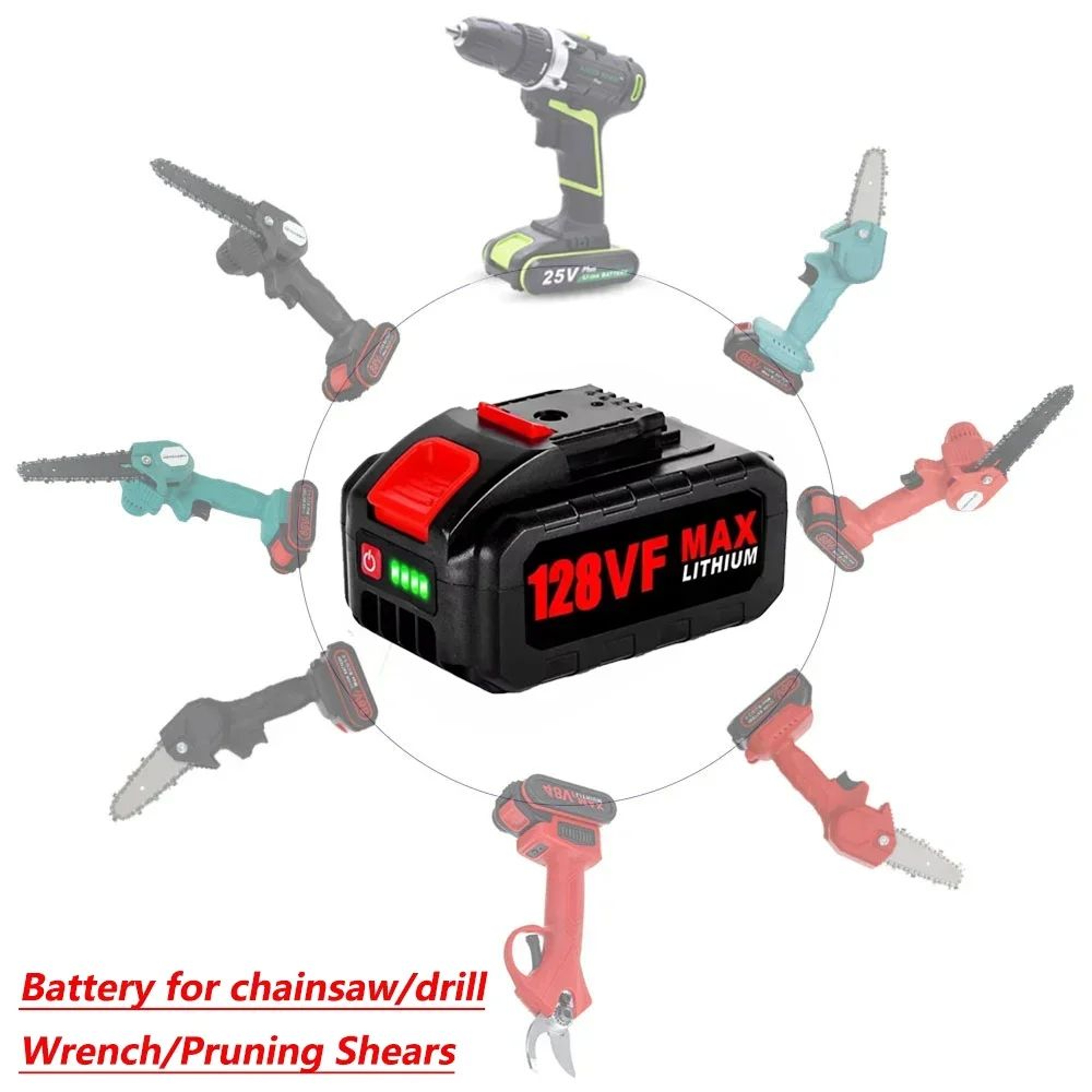 18V 21V Rechargeable Lithium Ion Battery For Cordless Power Tools Electric Wrench And Chainsaw 3