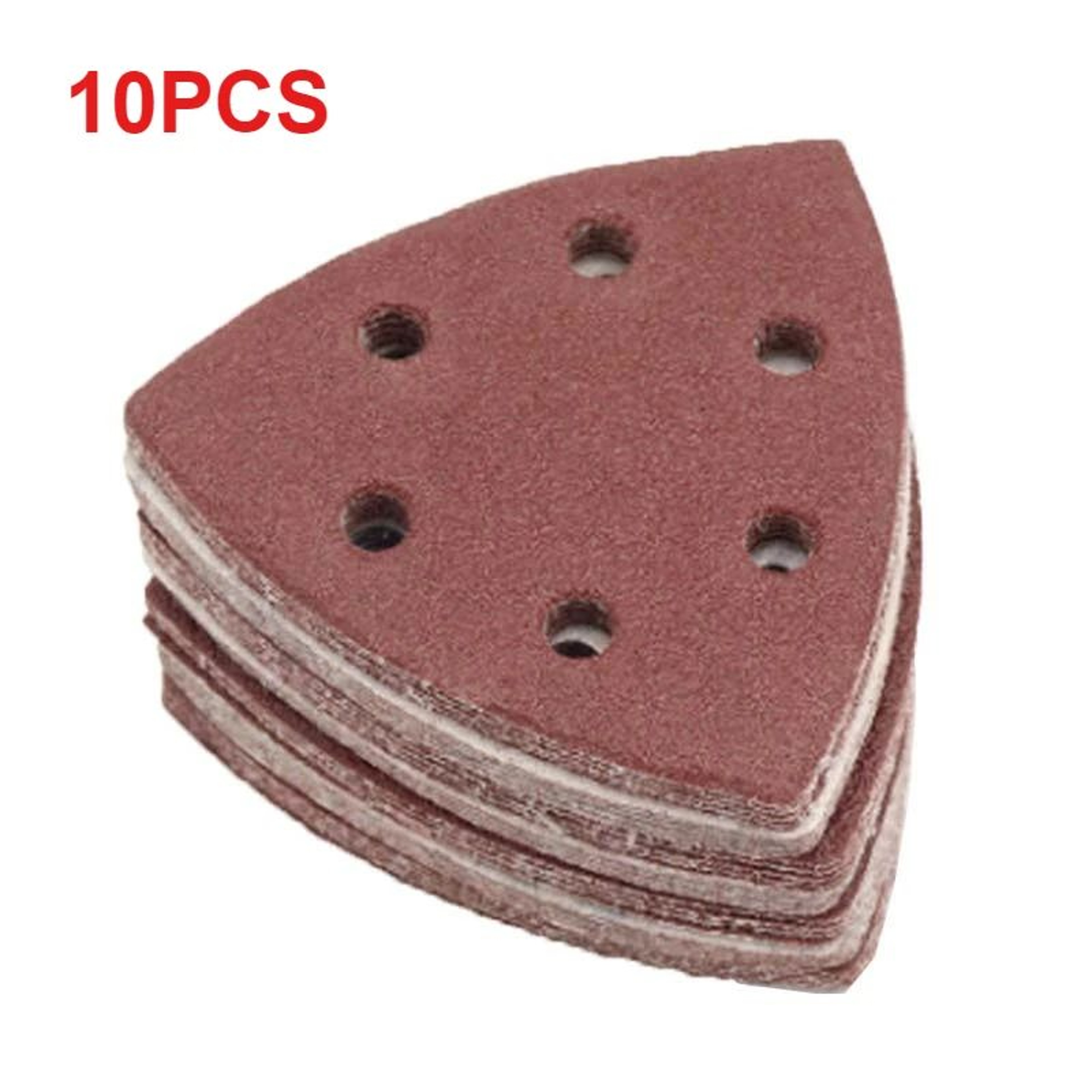 90 X 90mm Triangle Sanding Sheets 6Hole Hook And Loop Sandpaper For Woodworking 102050PCS 8
