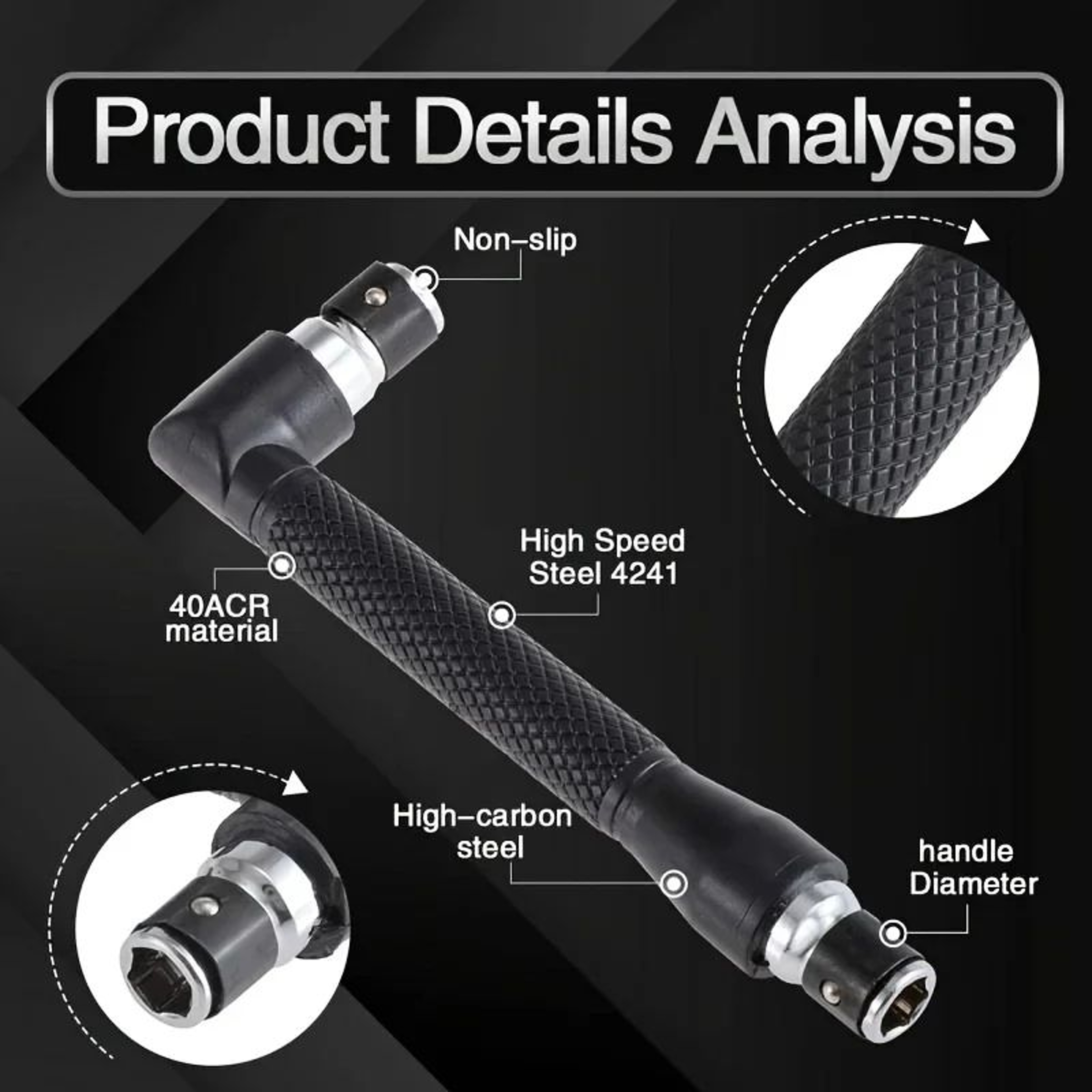 14 Inch LShaped 90 Degree Hex Screwdriver Bit Wrench Handle For Tight Spaces 2