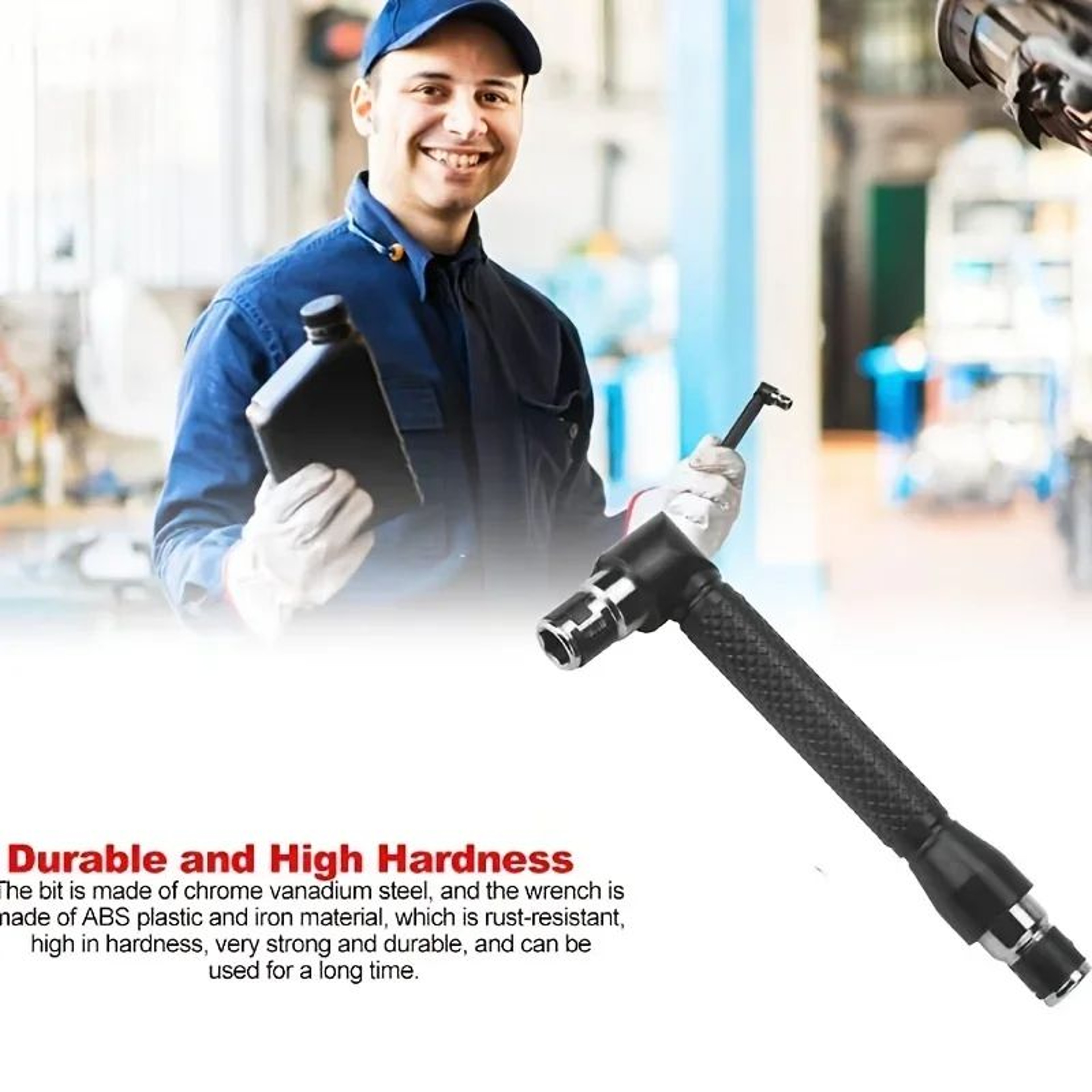 14 Inch LShaped 90 Degree Hex Screwdriver Bit Wrench Handle For Tight Spaces 4
