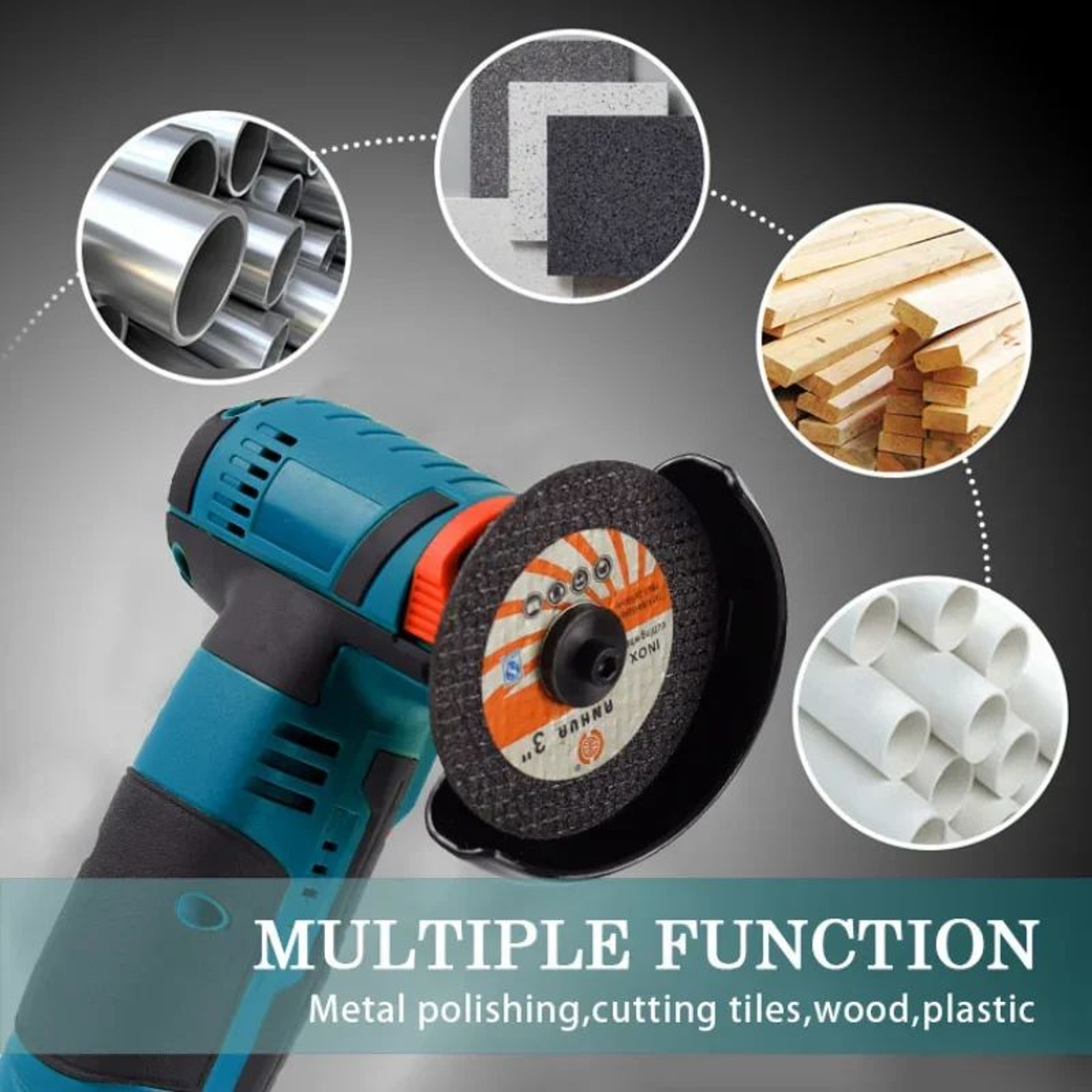 12V Cordless Mini Angle Grinder 19500 RPM Electric Cutting And Polishing Tool 5