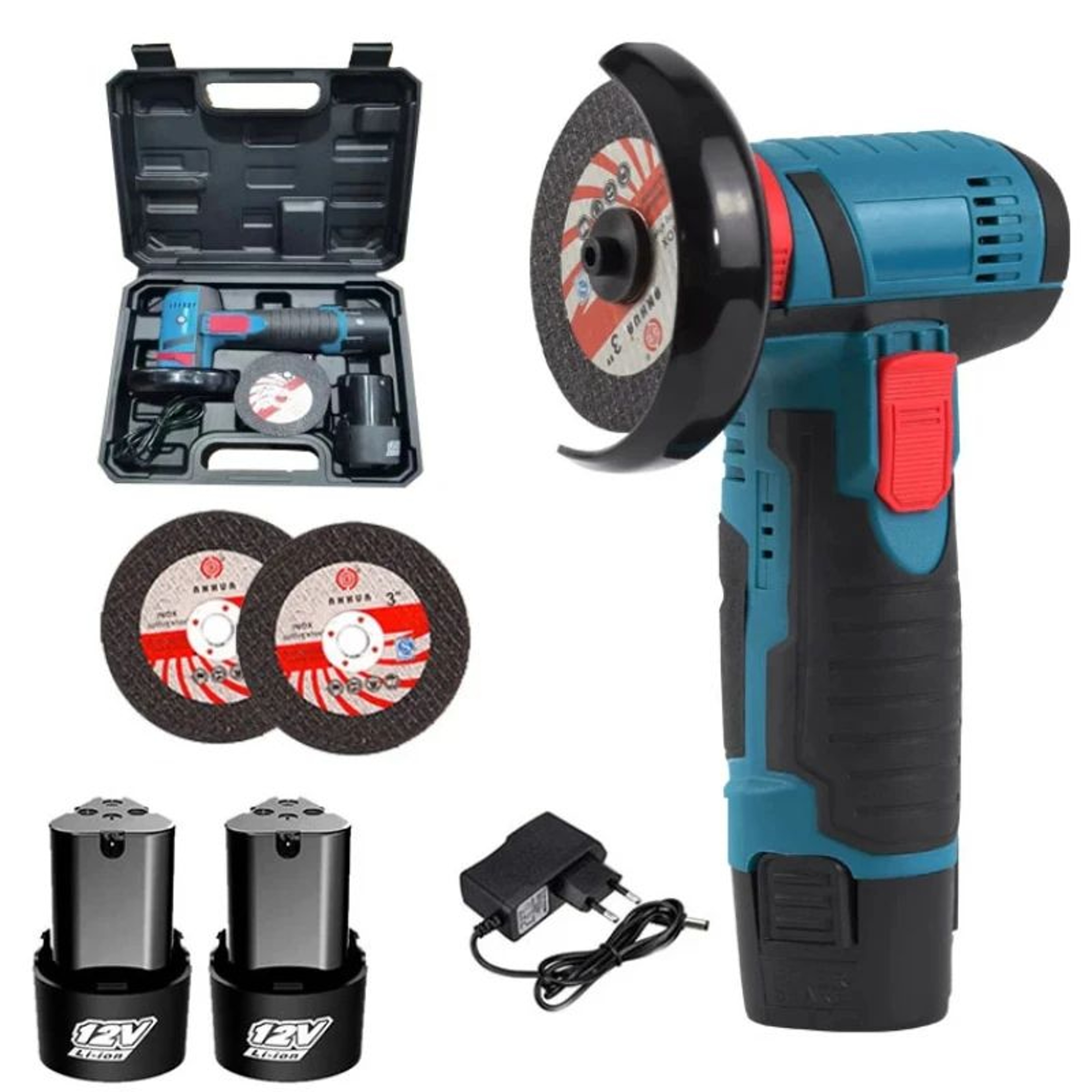 12V Cordless Mini Angle Grinder 19500 RPM Electric Cutting And Polishing Tool 0