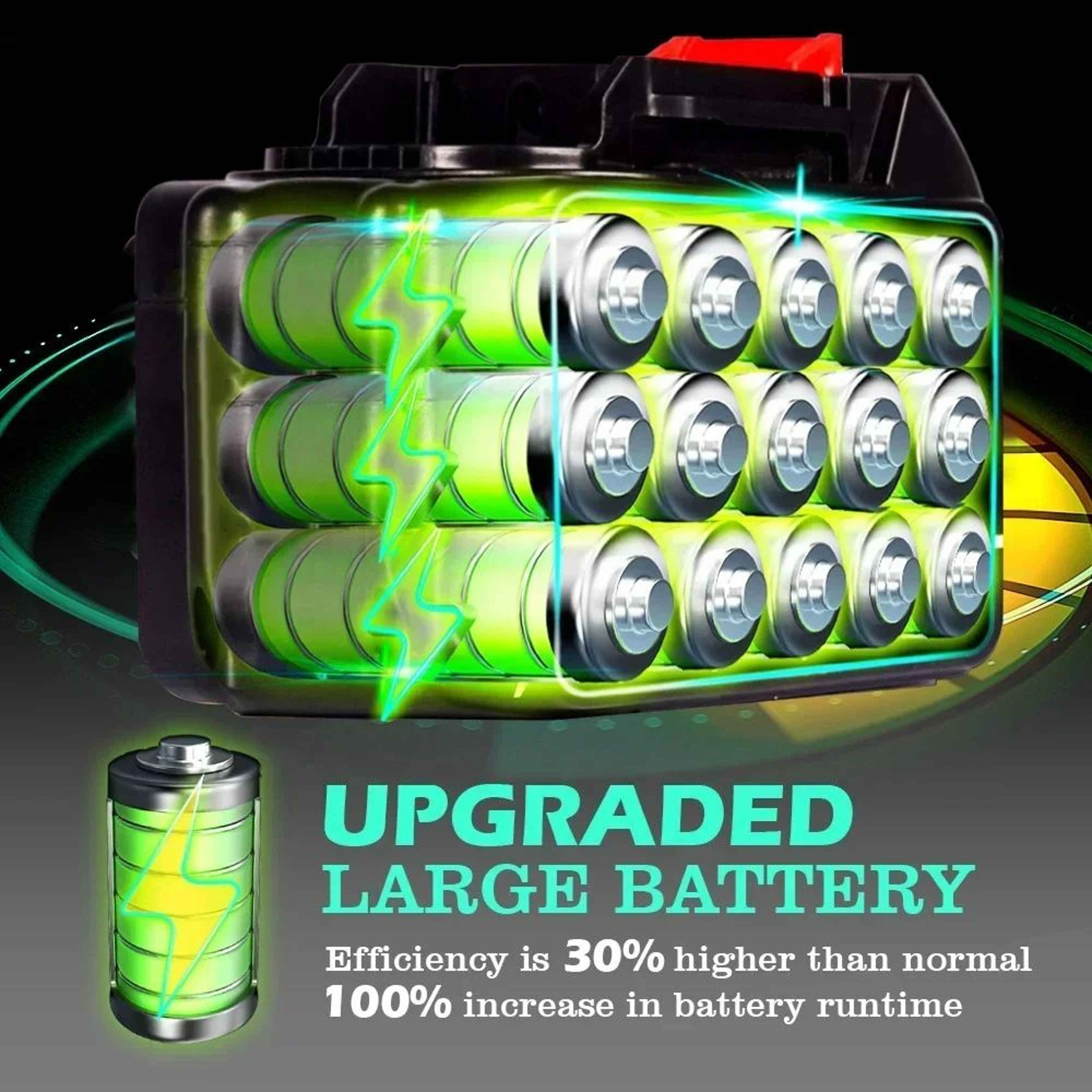 18V 20V High Capacity Rechargeable Lithium Ion Replacement Battery With Charger Plug 2