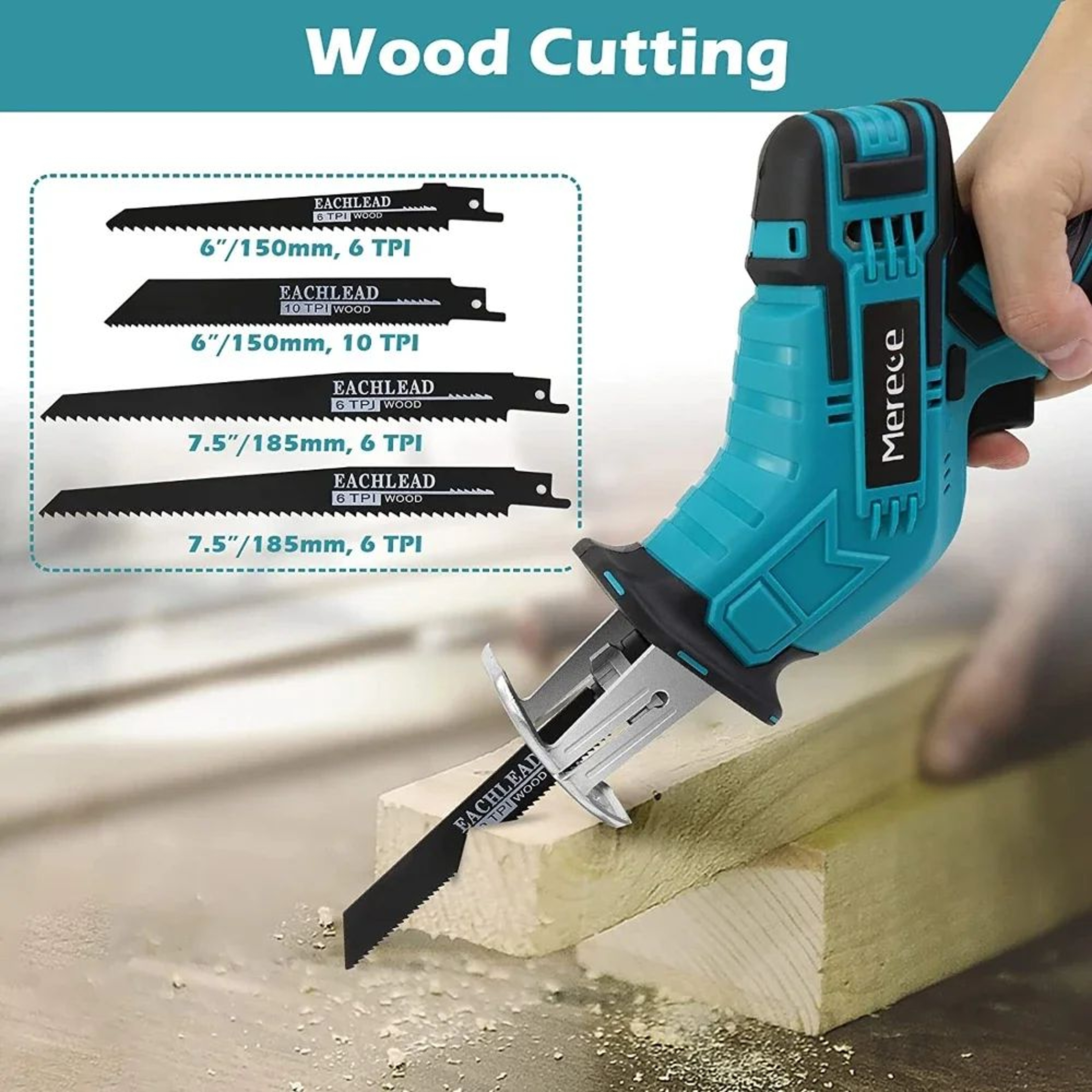 21V Cordless Reciprocating Saw With Adjustable Speed For Wood Cutting 1