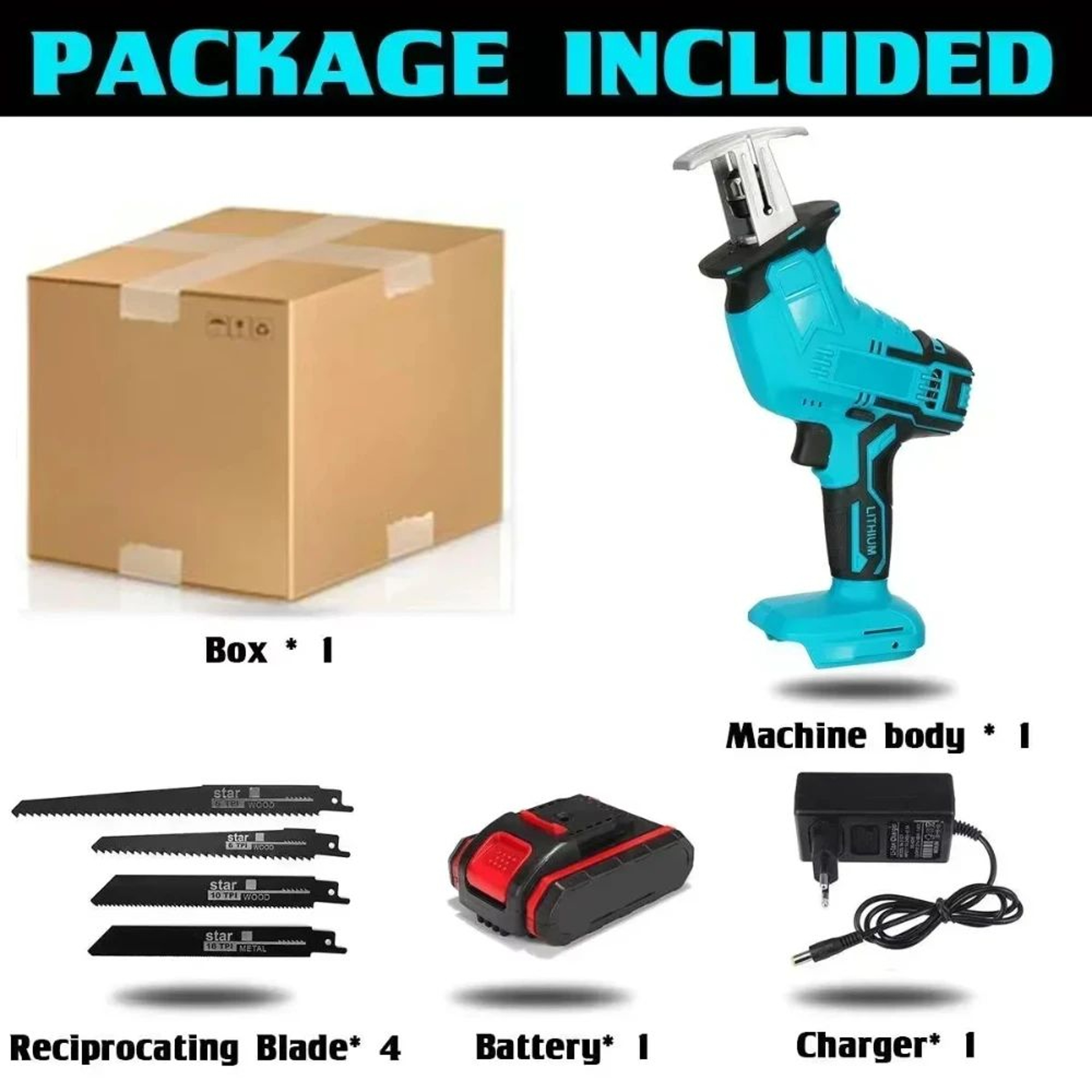 21V Cordless Reciprocating Saw With Adjustable Speed For Wood Cutting 6