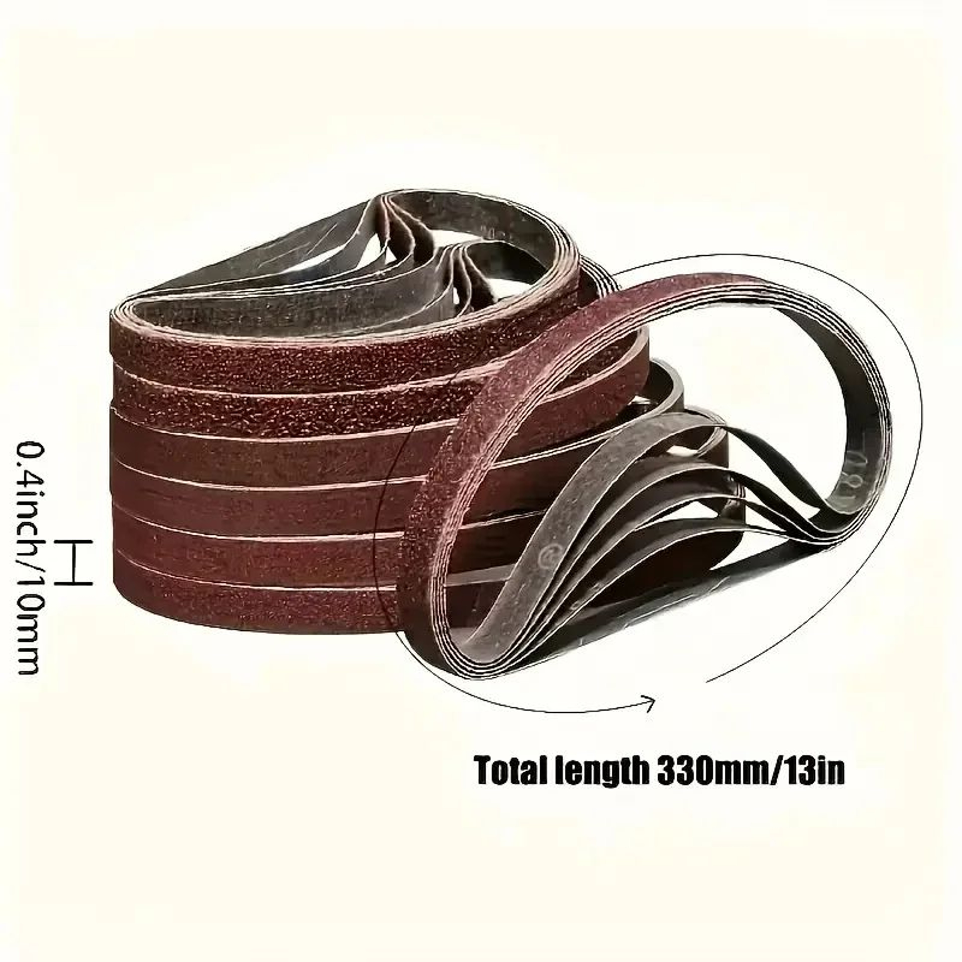 100PCS Aluminum Oxide Sanding Belts 10 X 330mm 40800 Grit Abrasive Belts For Grinding And Polishing 2