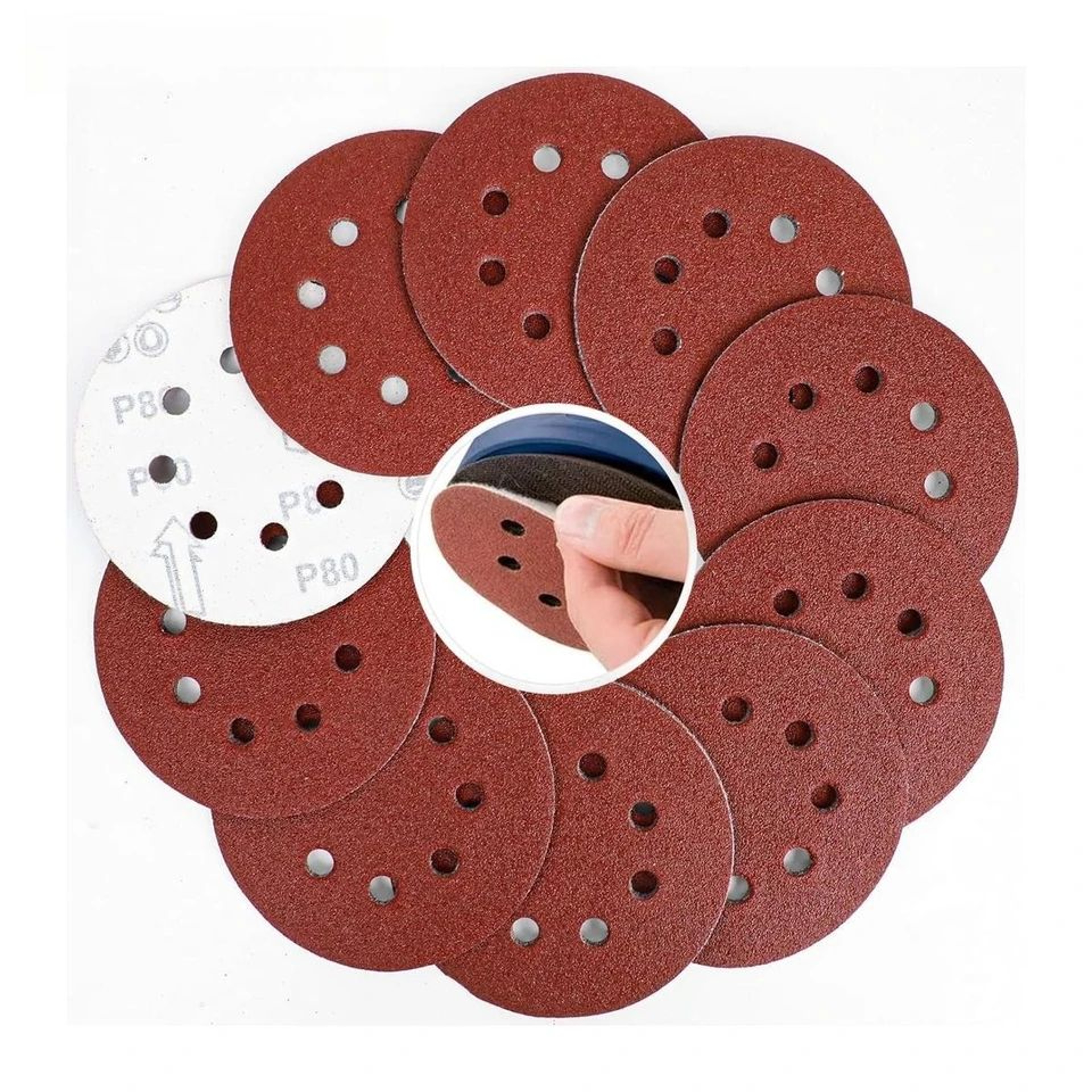 100PCS 5 Inch Sanding Discs 402000 Grit Sandpaper Set For Woodworking And Metal Polishing 4