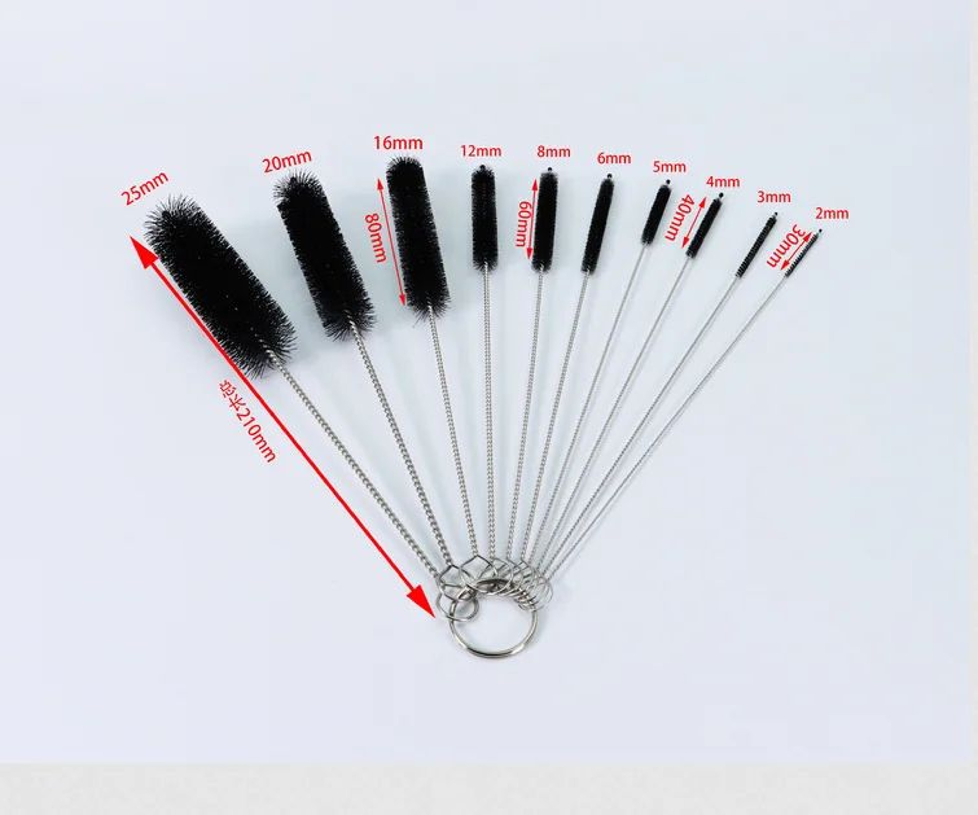 MultiPurpose Nylon Cleaning Brush Set For Straws Spray Guns And Precision Tools 2