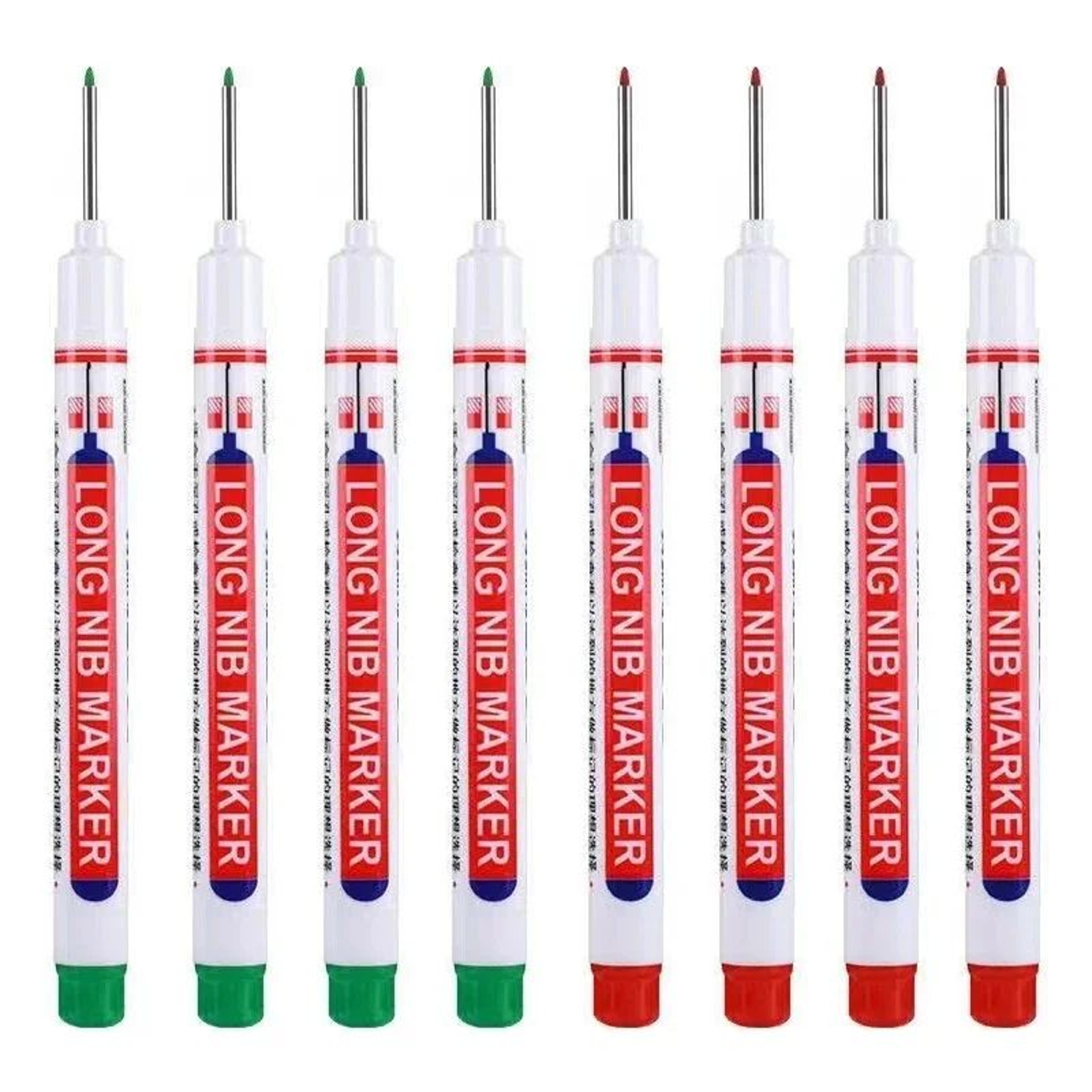 8PCS 20mm Deep Hole Marker Pens Waterproof Long Nib Marking Tools For Woodworking And Metal 24