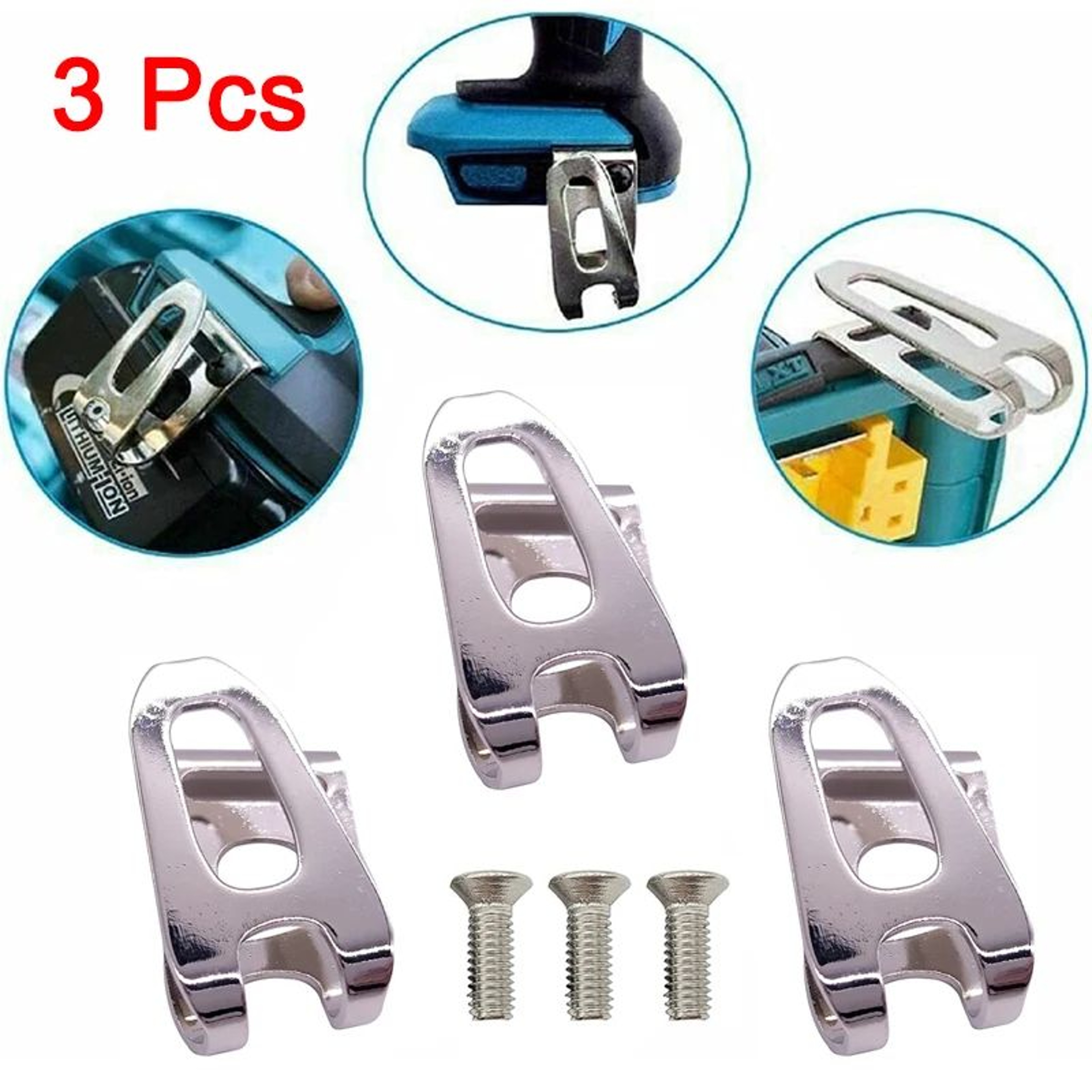 Cordless Drill Belt Clip Hook With Mounting Screw For 18V Power Tools 0