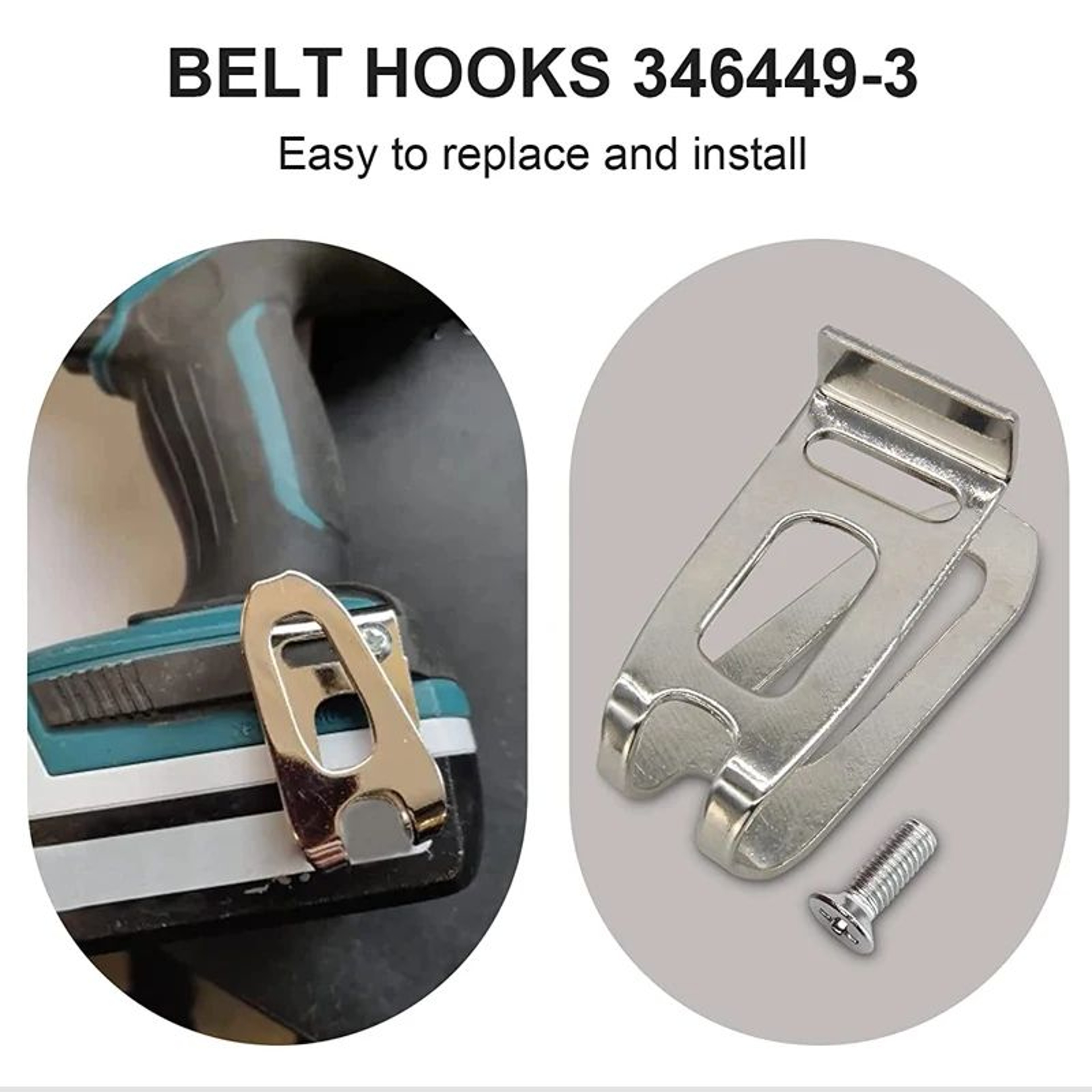 Cordless Drill Belt Clip Hook With Mounting Screw For 18V Power Tools 4