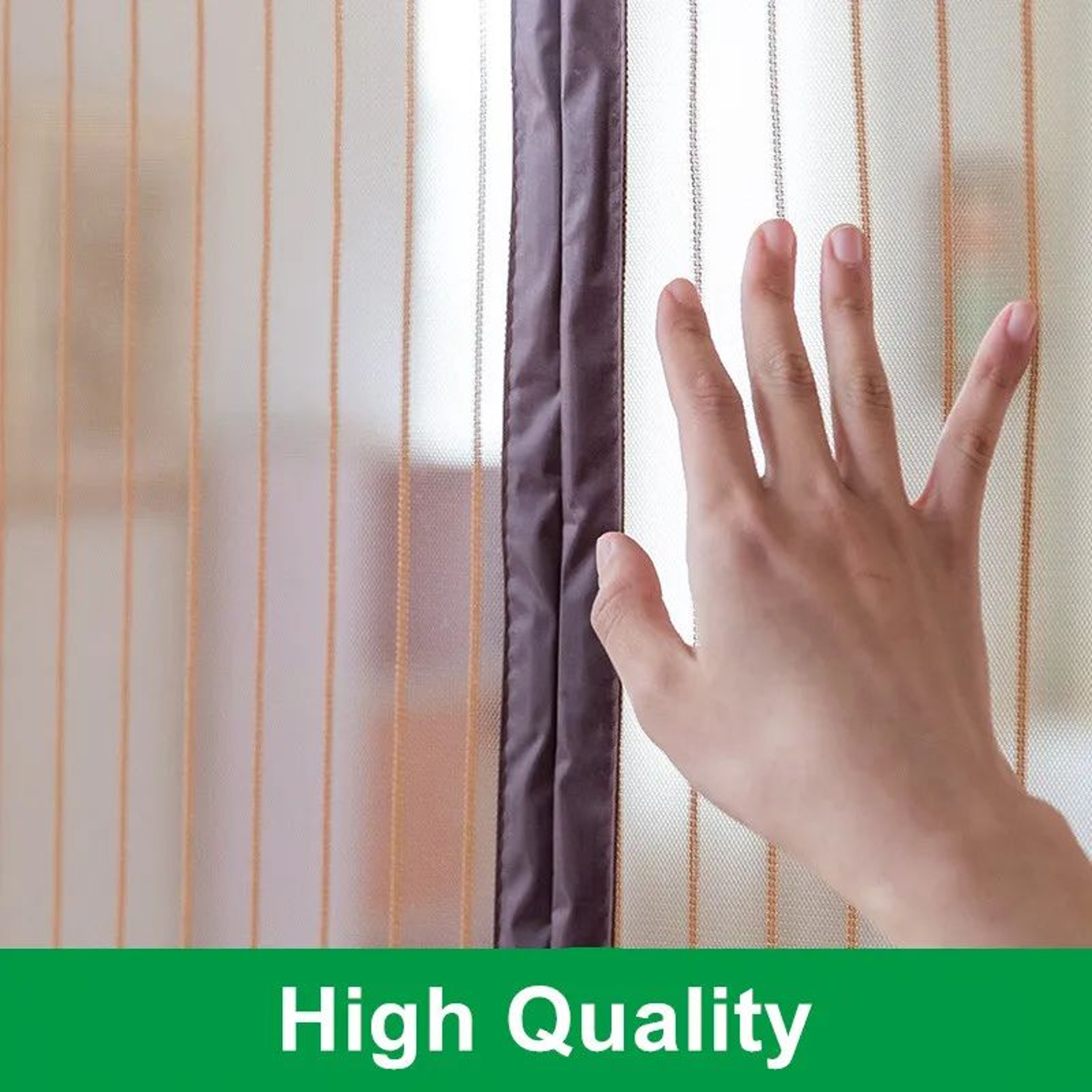 Magnetic Screen Door Curtain With Automatic Closure And Mosquito Protection 1