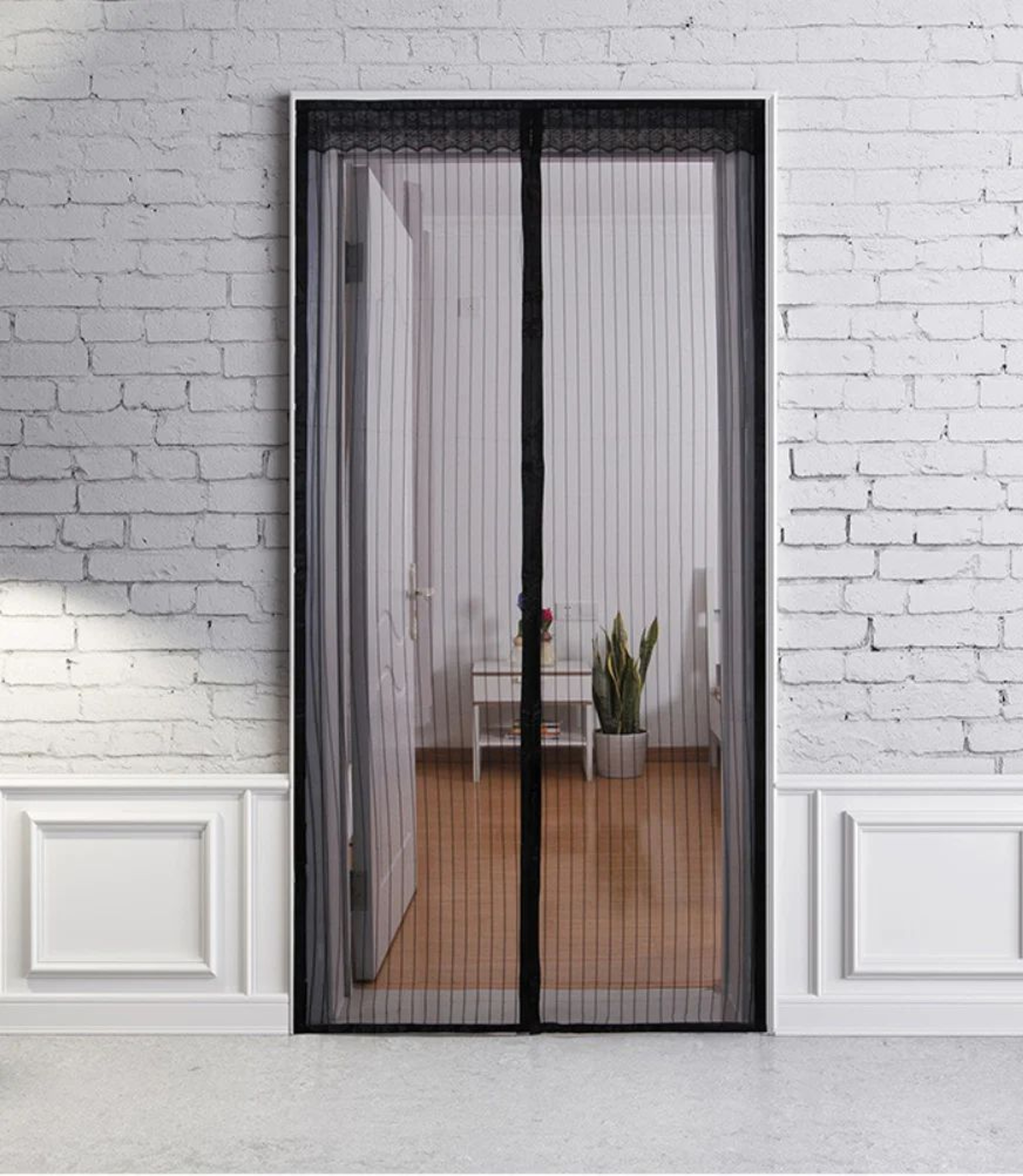 Magnetic Screen Door Curtain With HandsFree Closure And Insect Protection 4