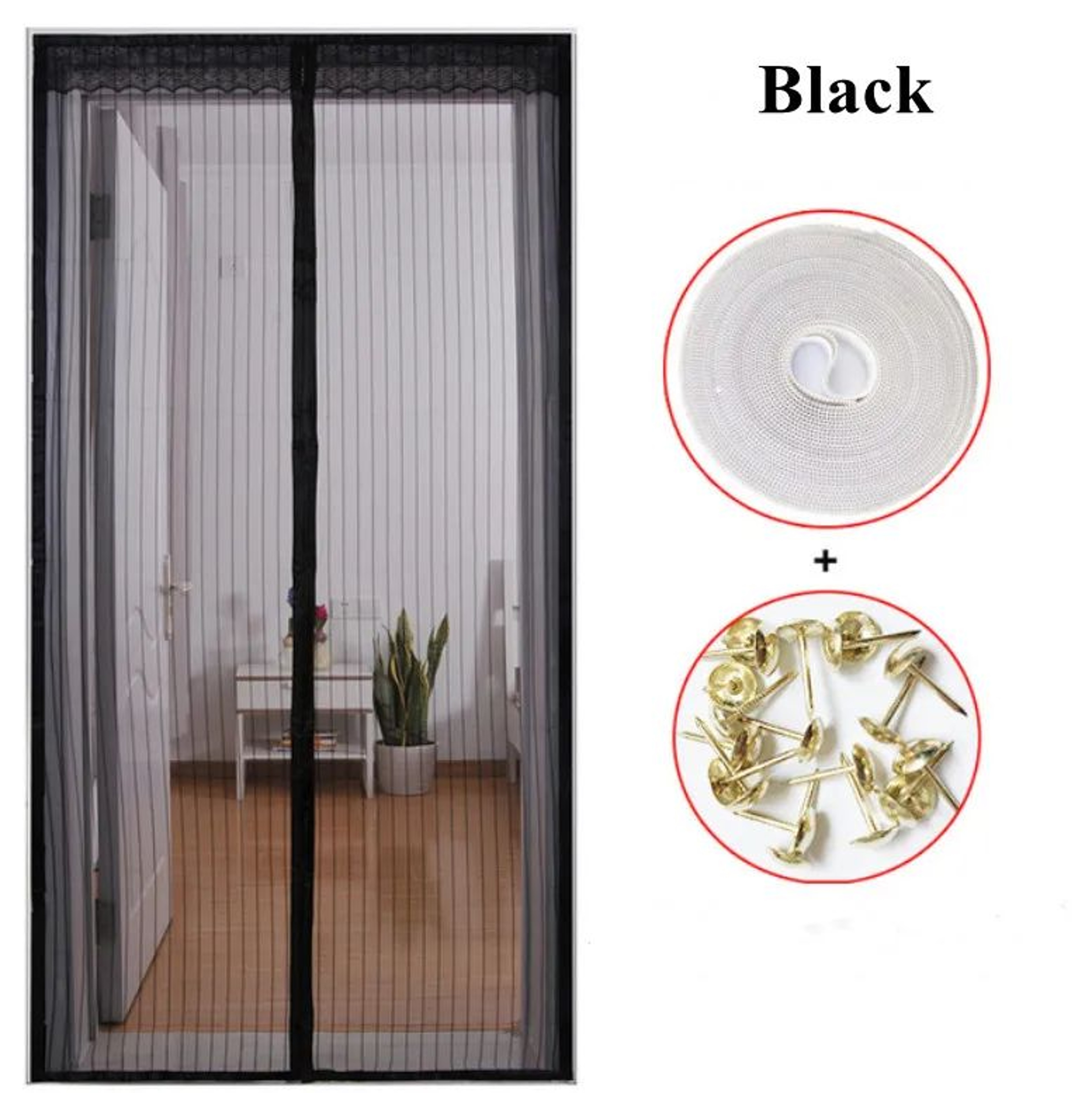 Magnetic Screen Door Curtain With HandsFree Closure And Insect Protection 6