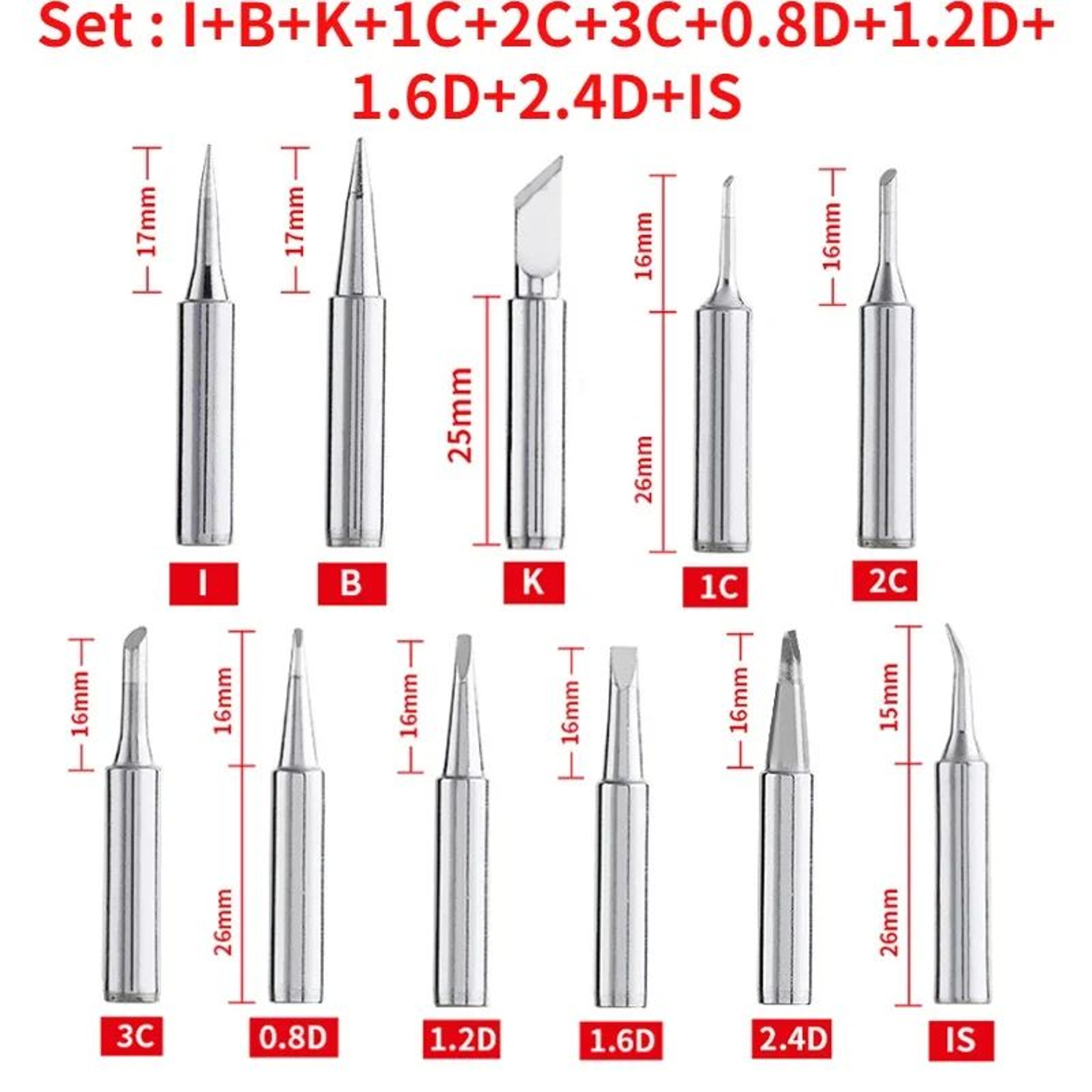 900MT LeadFree Soldering Iron Replacement Tips Set 5PCS12PCS For Precision Repairs 11