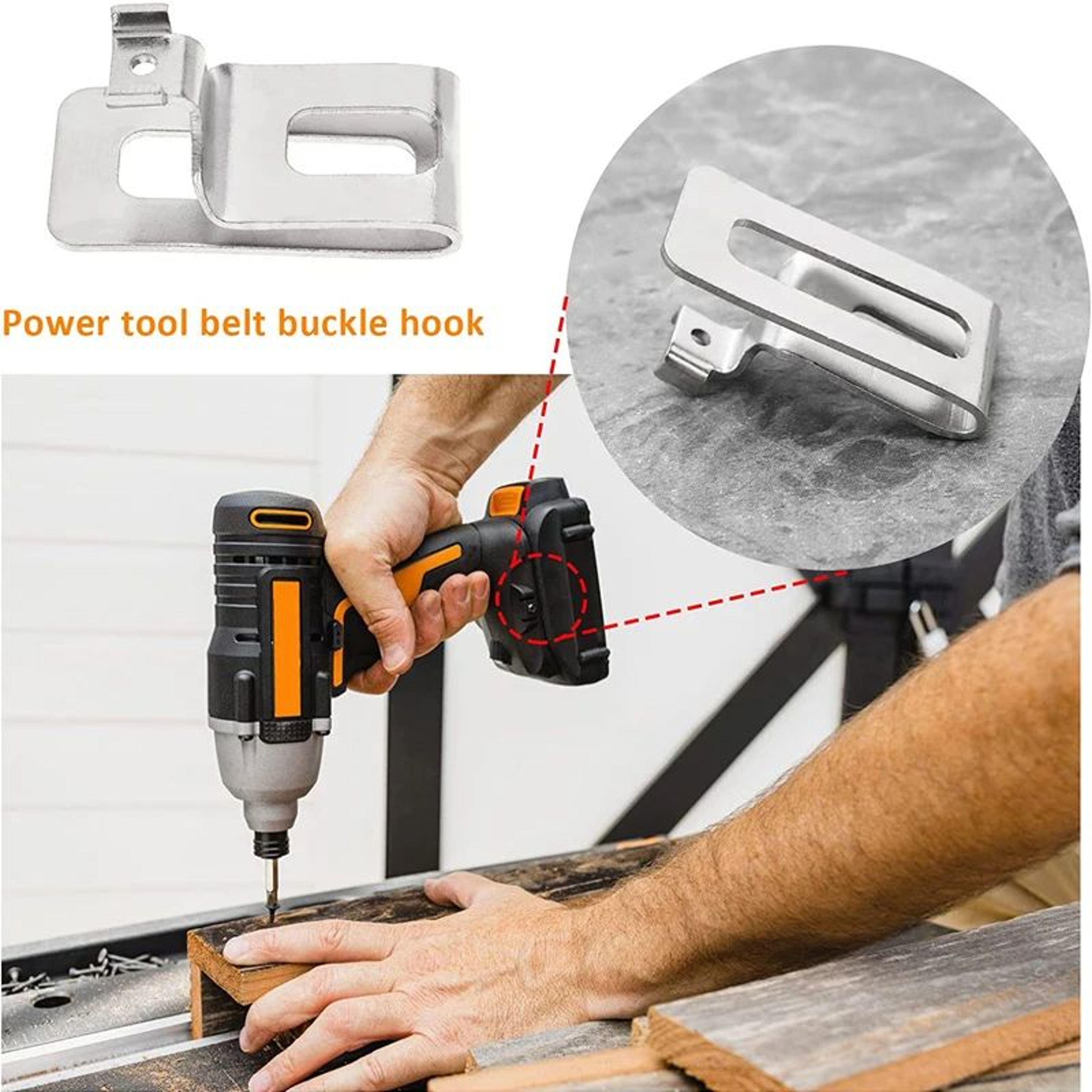 Universal Drill Belt Clip Hook With Screw For 18V 20V Cordless Power Tools 5