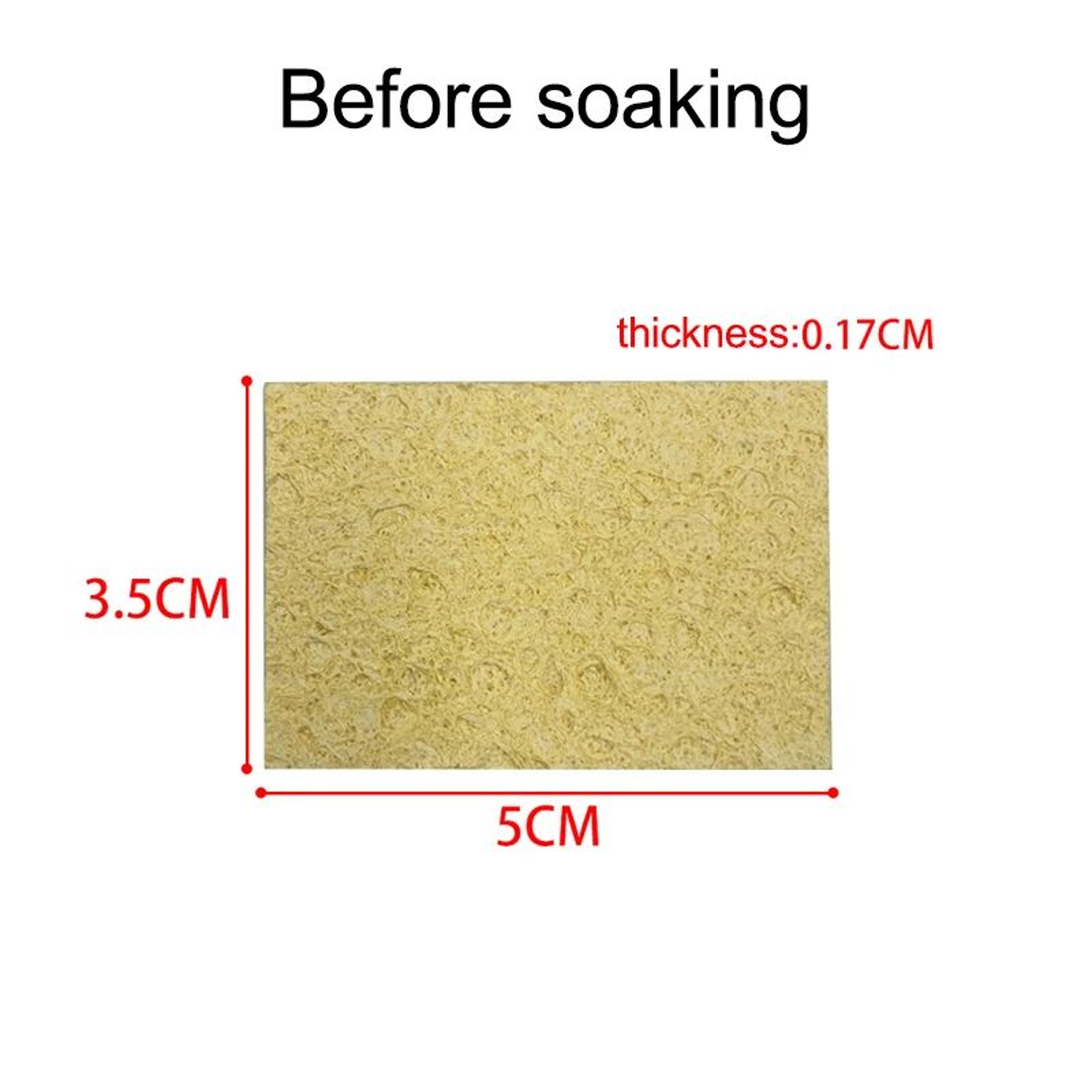 100PCS Yellow Soldering Iron Cleaning Sponge Pads For Tip Maintenance And Soldering Tools 2
