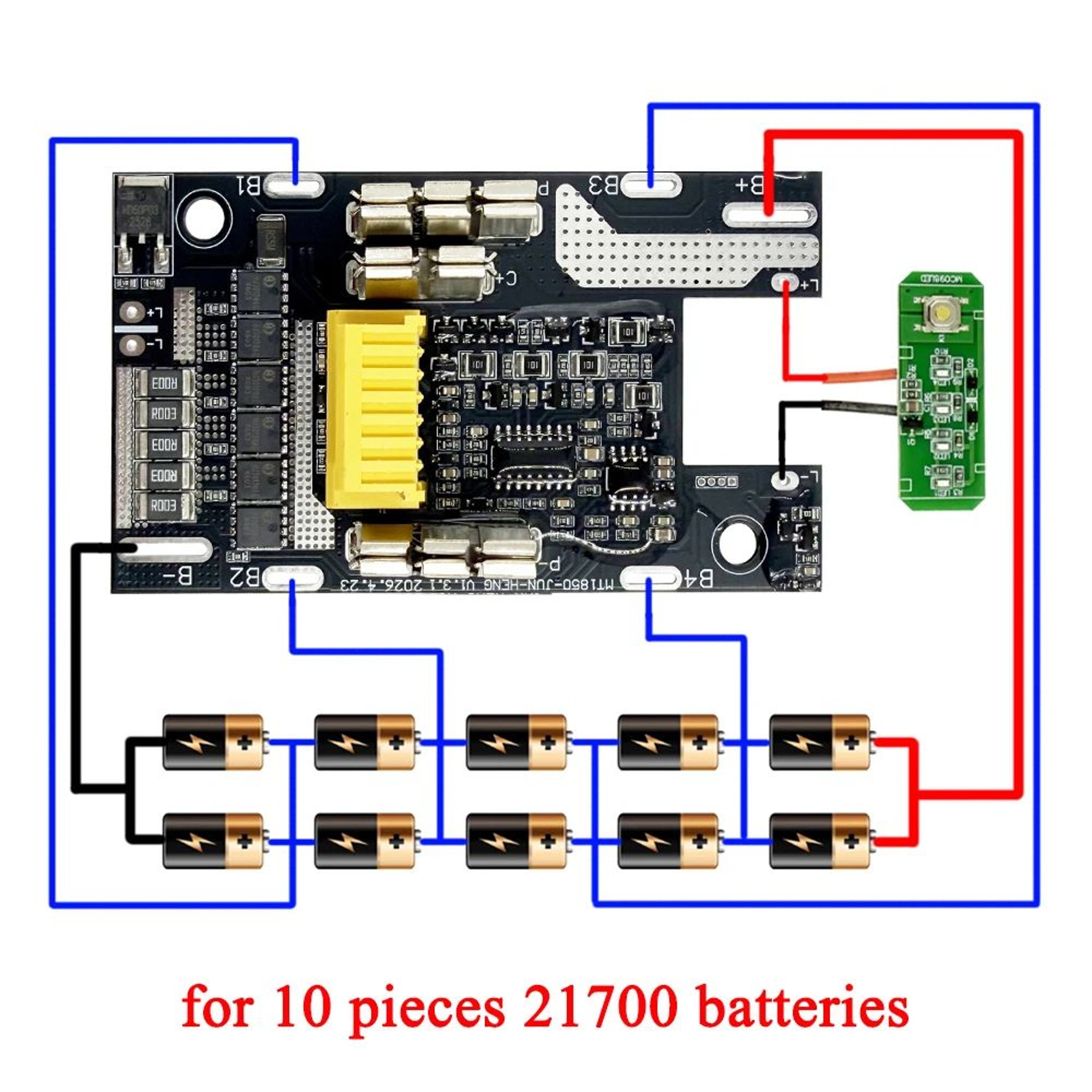 18V 21700 Lithium Battery Case With Balanced BMS PCB Protection Board 1