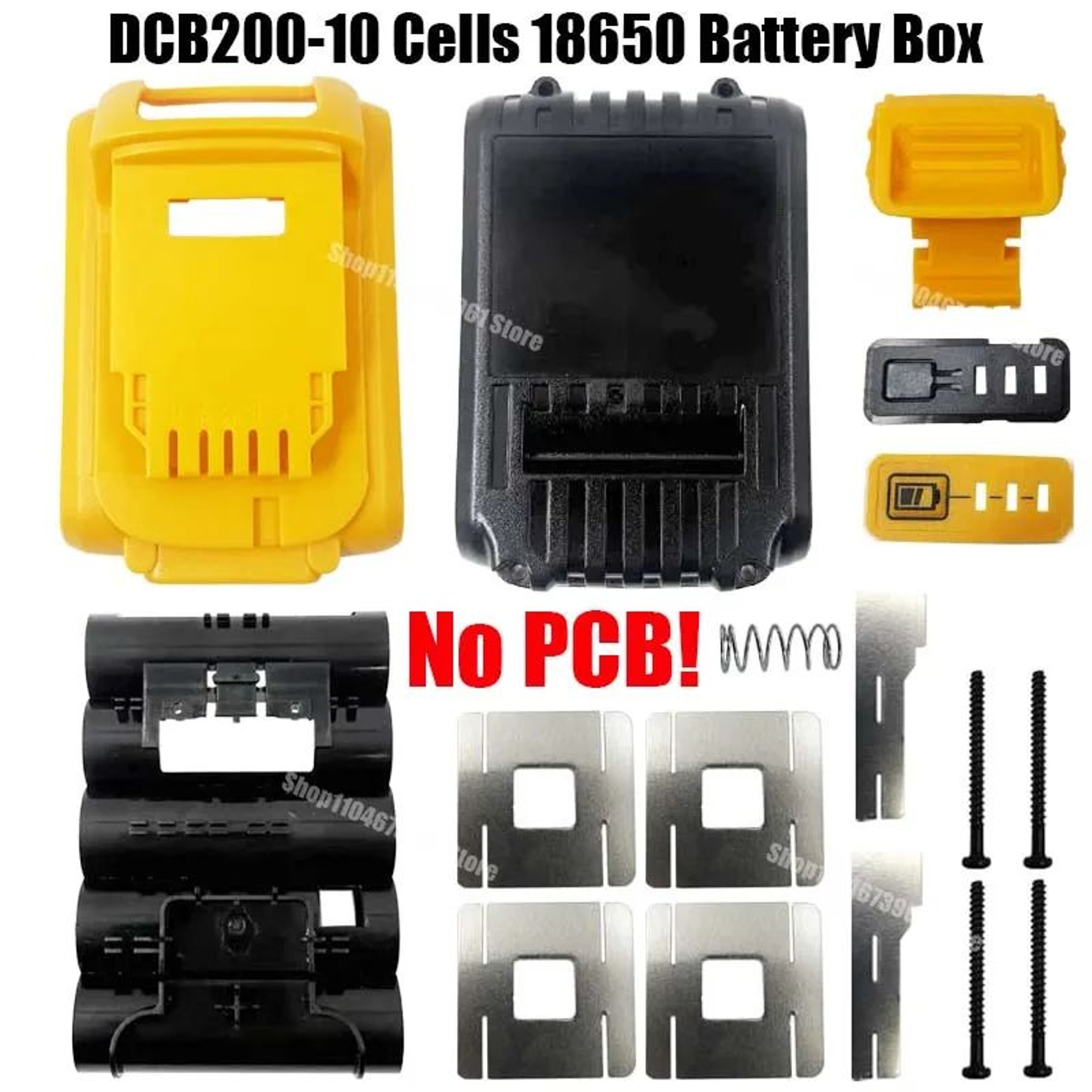 18V 20V 10Cell 18650 Lithium Battery Replacement Case DCB200 Power Tool Housing 0