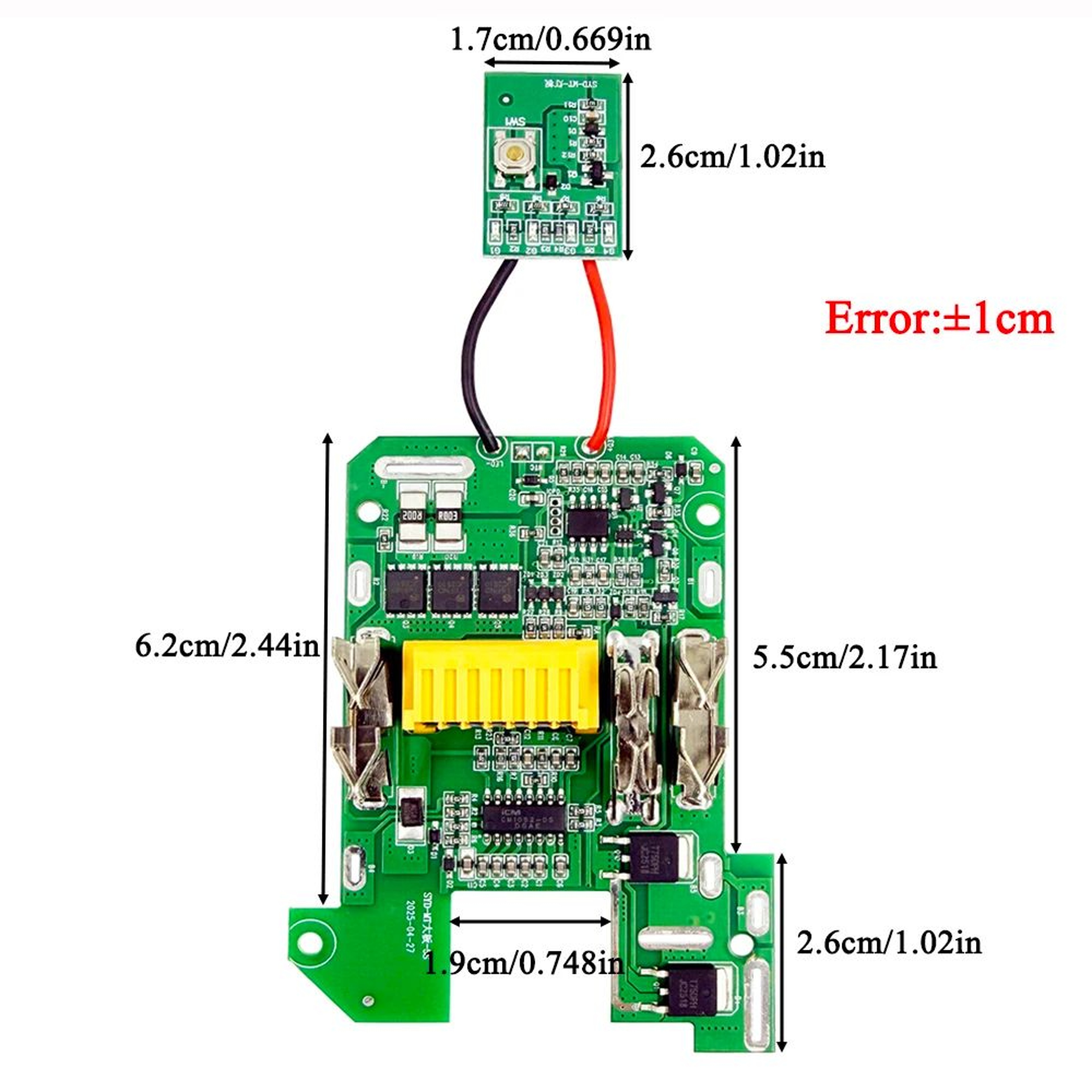 18V 10Cell 18650 Lithium Battery Replacement Case With PCB Protection Board 3