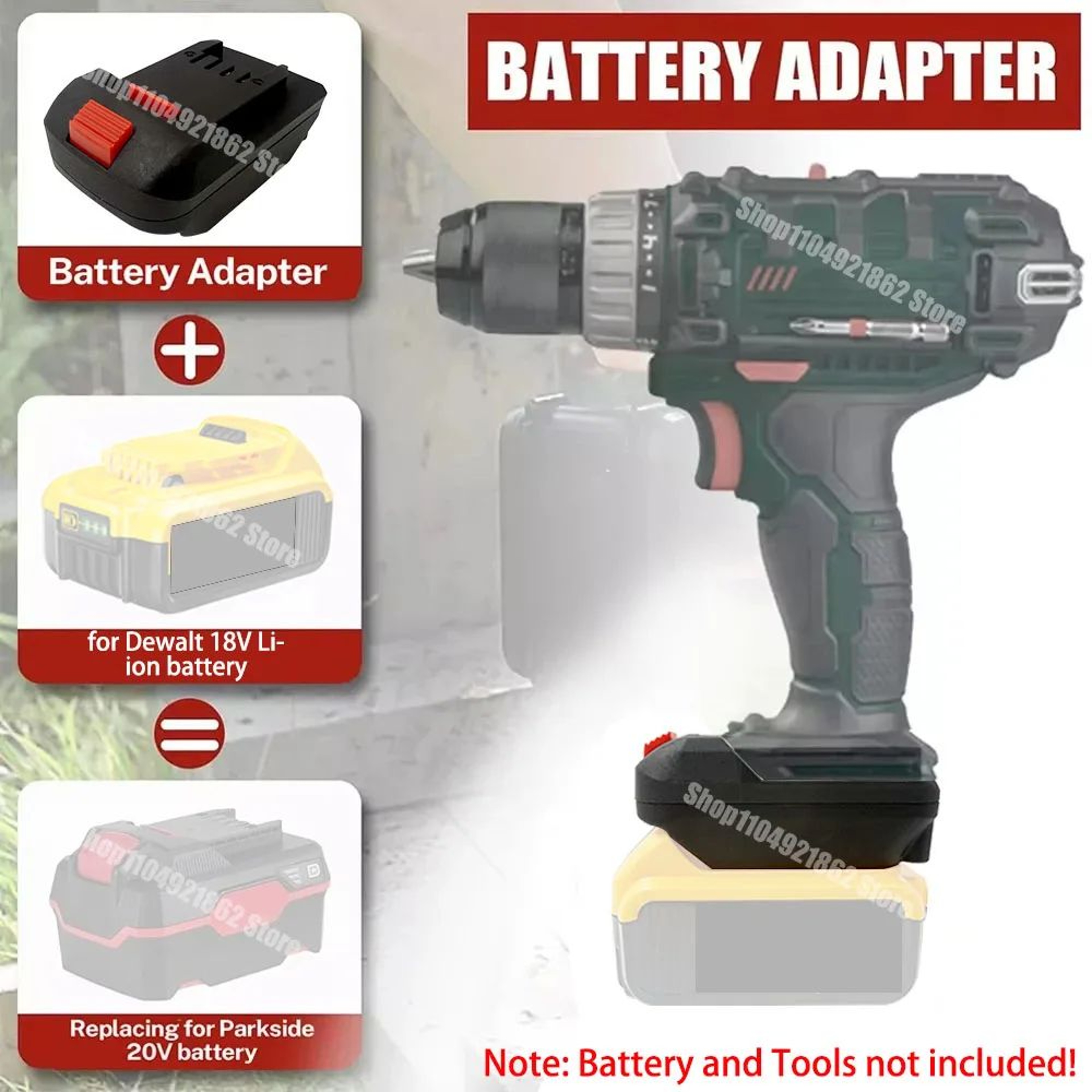 18V 20V Lithium Battery Adapter Converter For 20V Cordless Power Tools 2