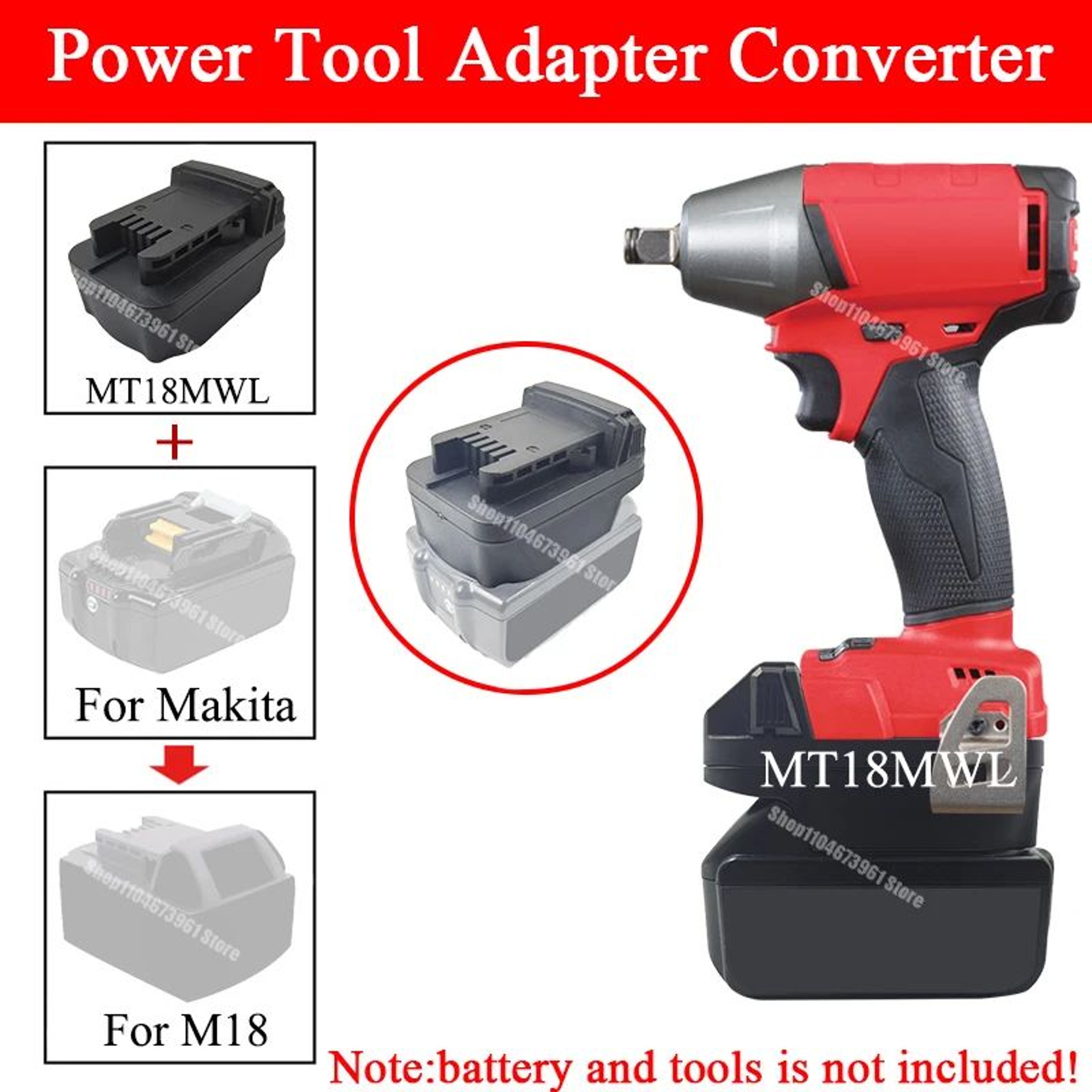 18V 20V Lithium Battery Adapter Converter For Cordless Power Tools 0