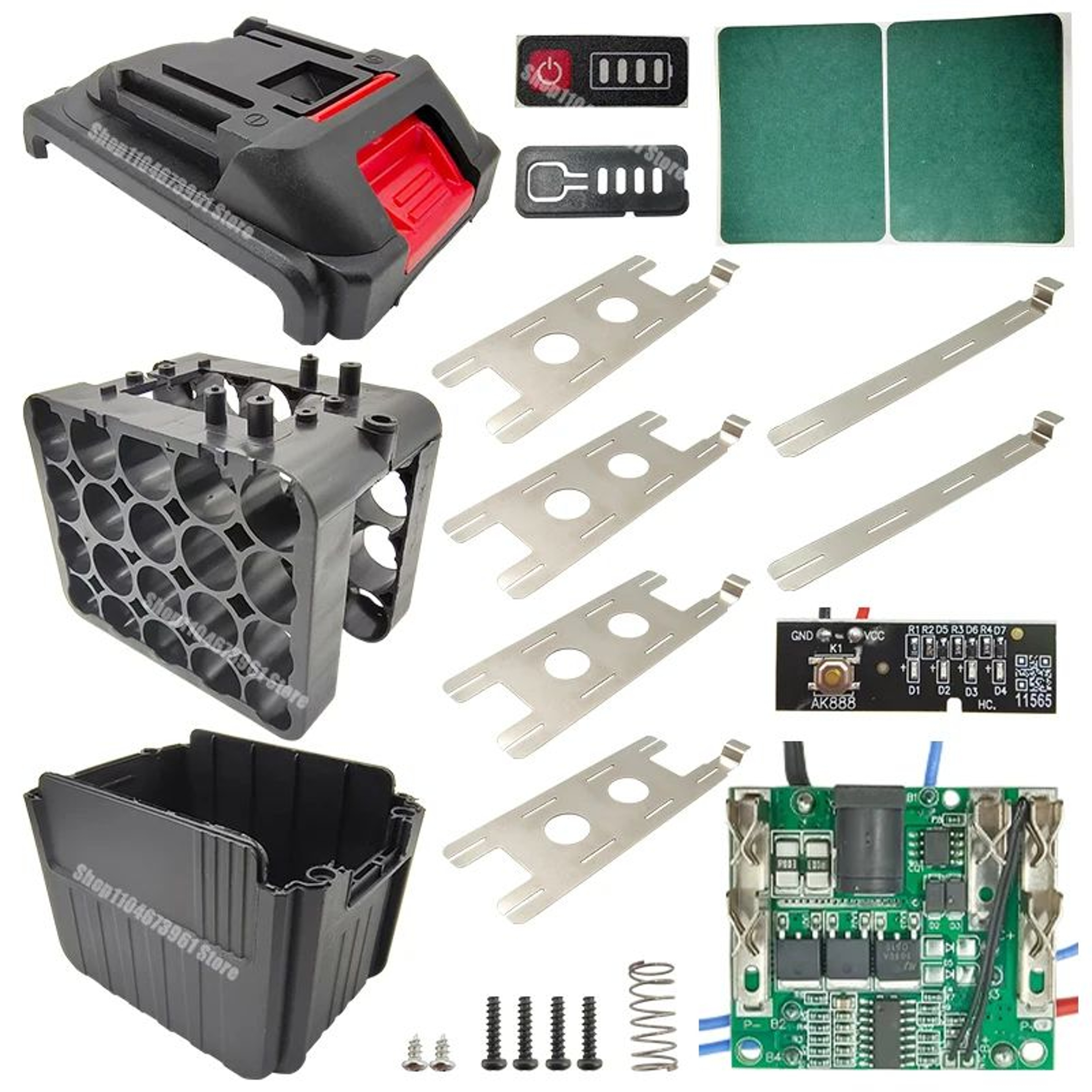 18V Lithium Battery Replacement Case With PCB BMS Protection Circuit Board 0