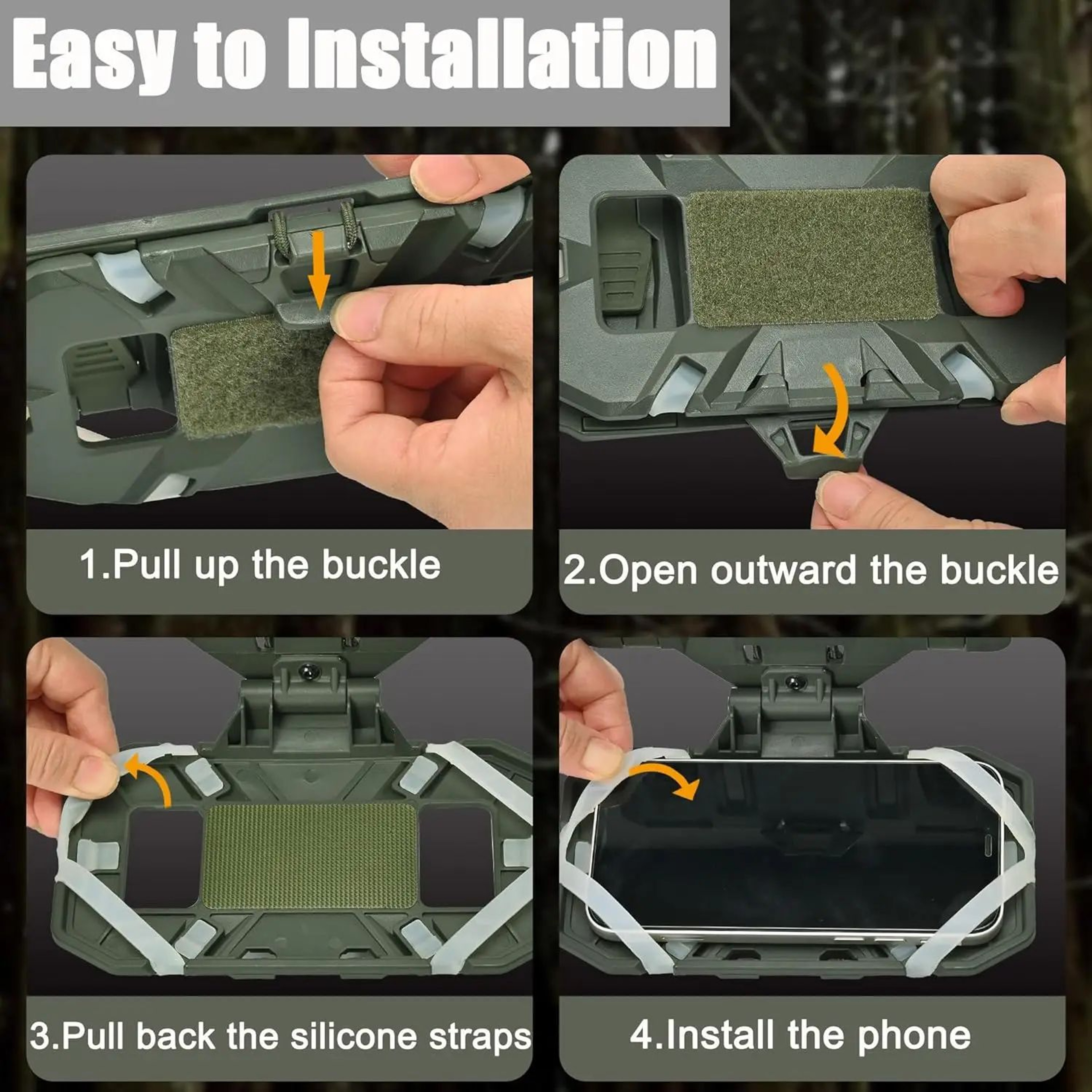 Tactical MOLLE Folding Phone Holder For Airsoft Vest And Outdoor Navigation 1