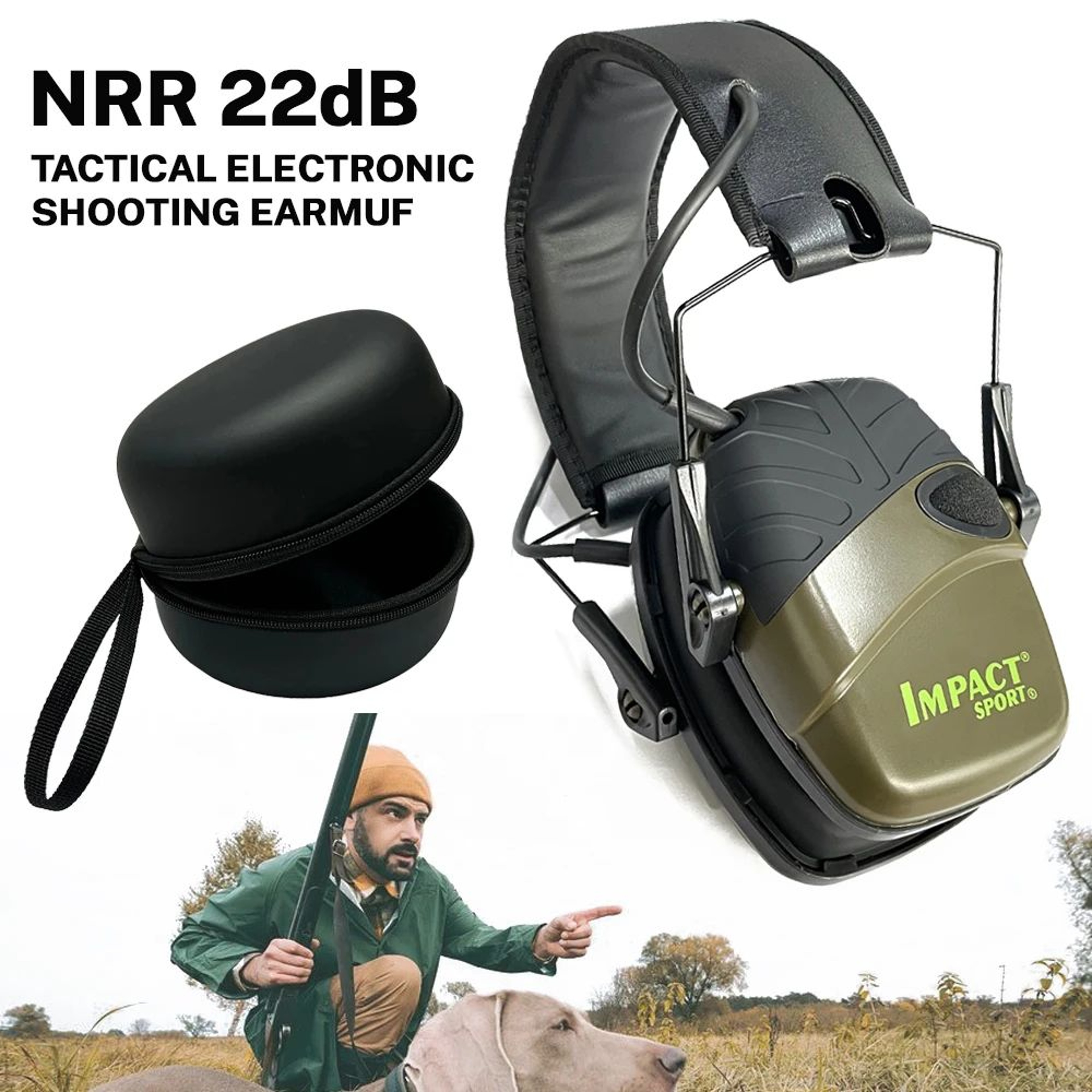 Tactical Electronic Shooting Earmuffs With Noise Reduction And Sound Amplification 0