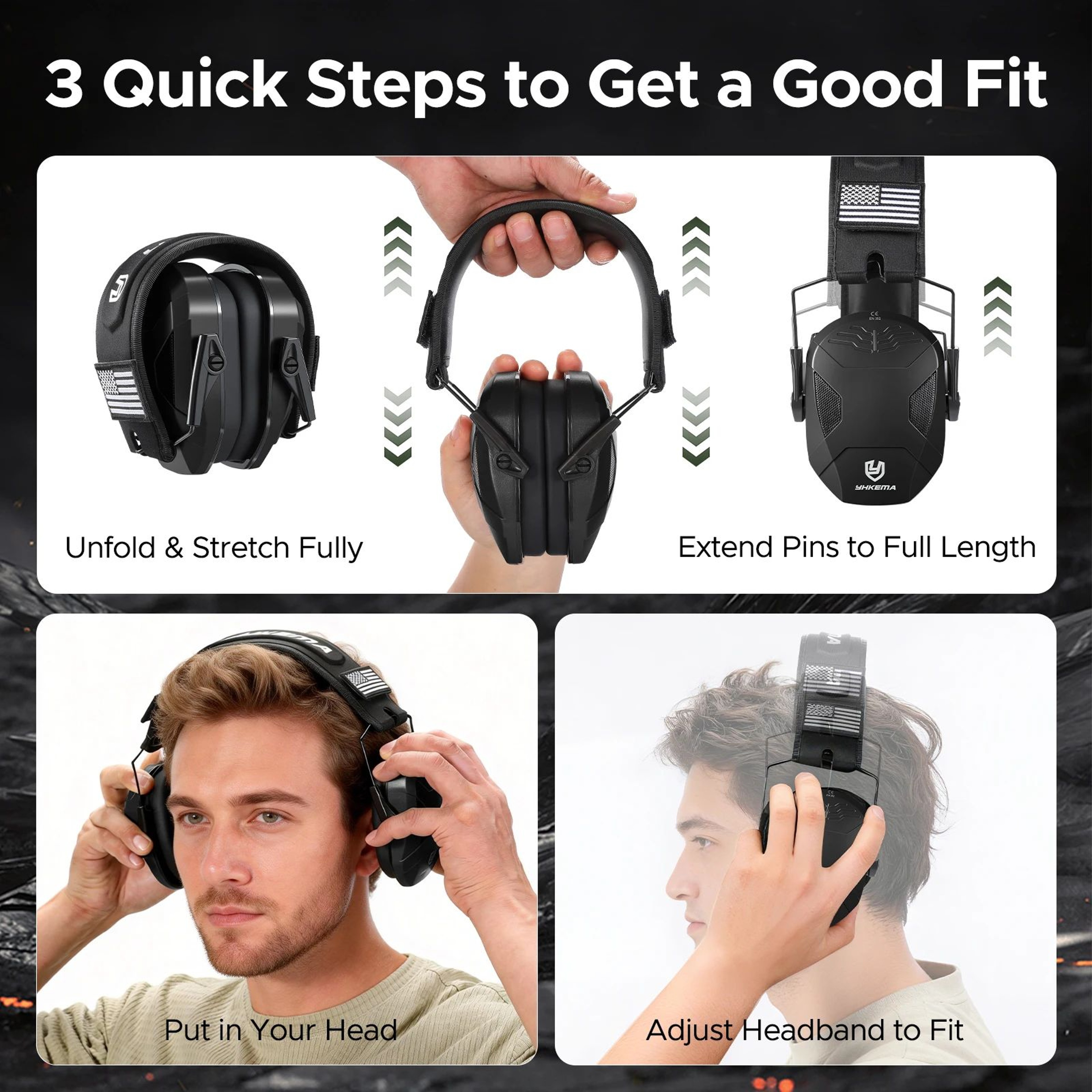 Compact Shooting Ear Defenders Passive Noise Reduction Earmuffs For Hunting And Gun Range 2