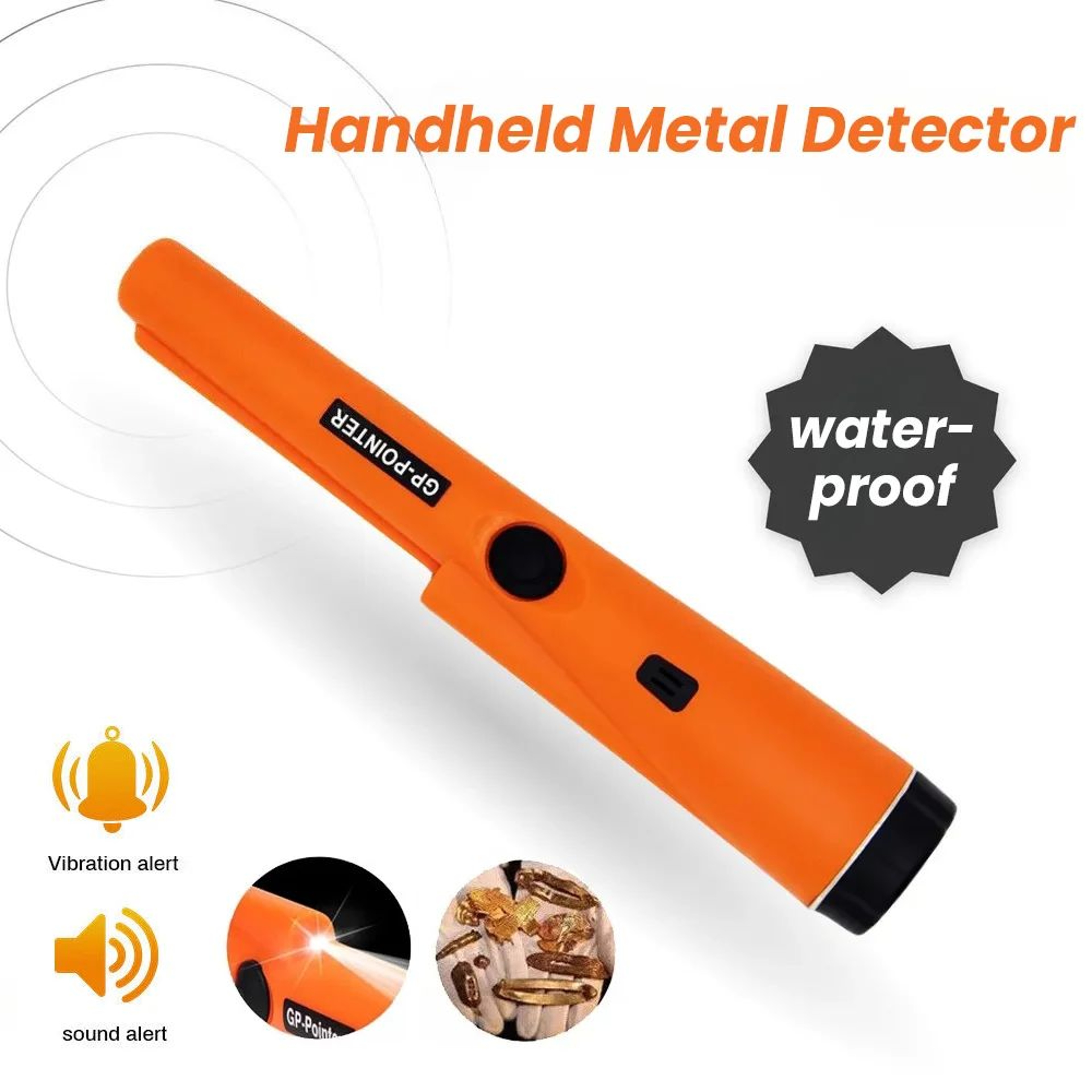 Waterproof Handheld Metal Detector Pinpointer With 360 Degree Scanning 0