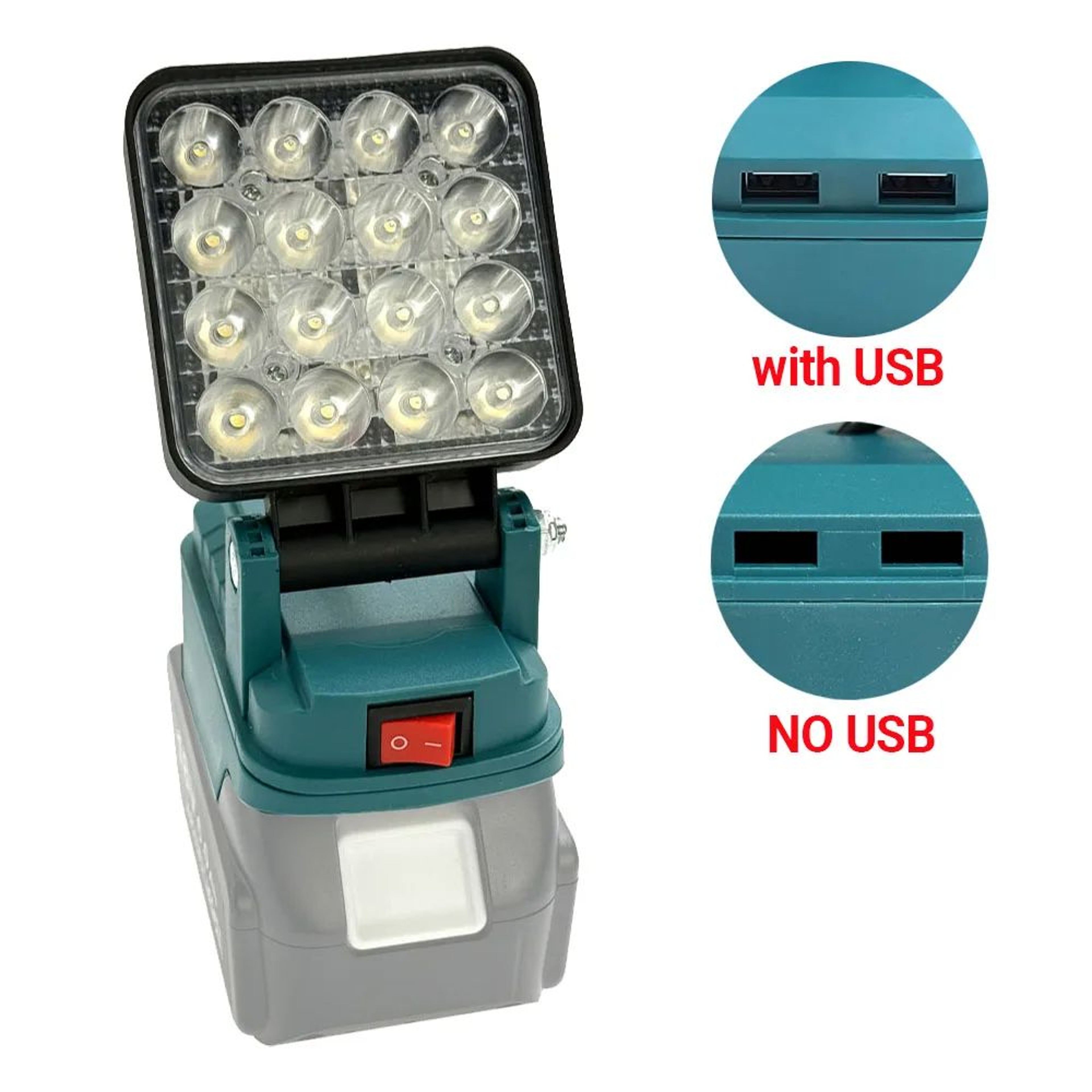 144V 18V Cordless LED Work Light Portable Handheld Floodlight And Emergency Flashlight 5