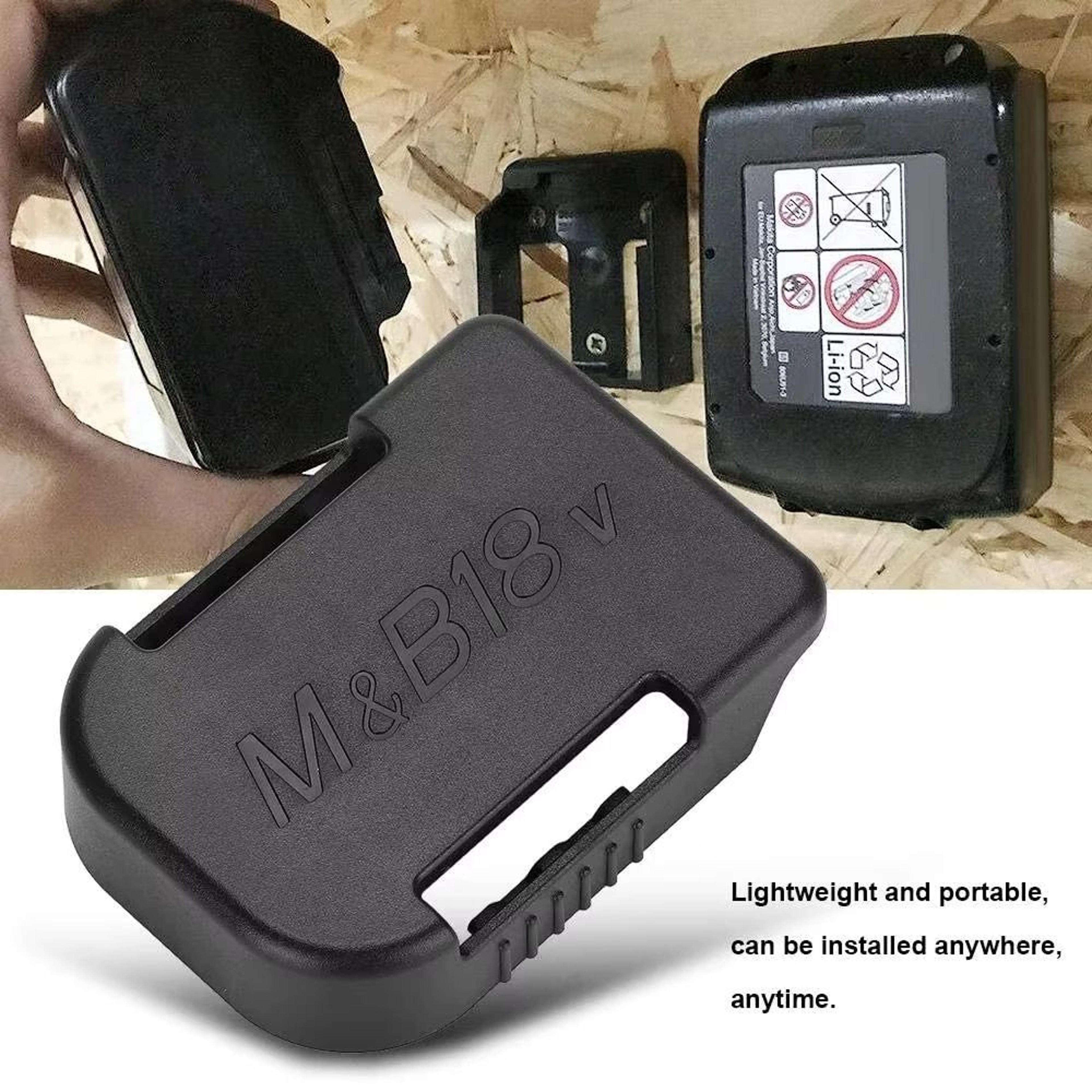5PCS Power Tool Battery Mount Holders For 18V And 144V Battery Storage 1