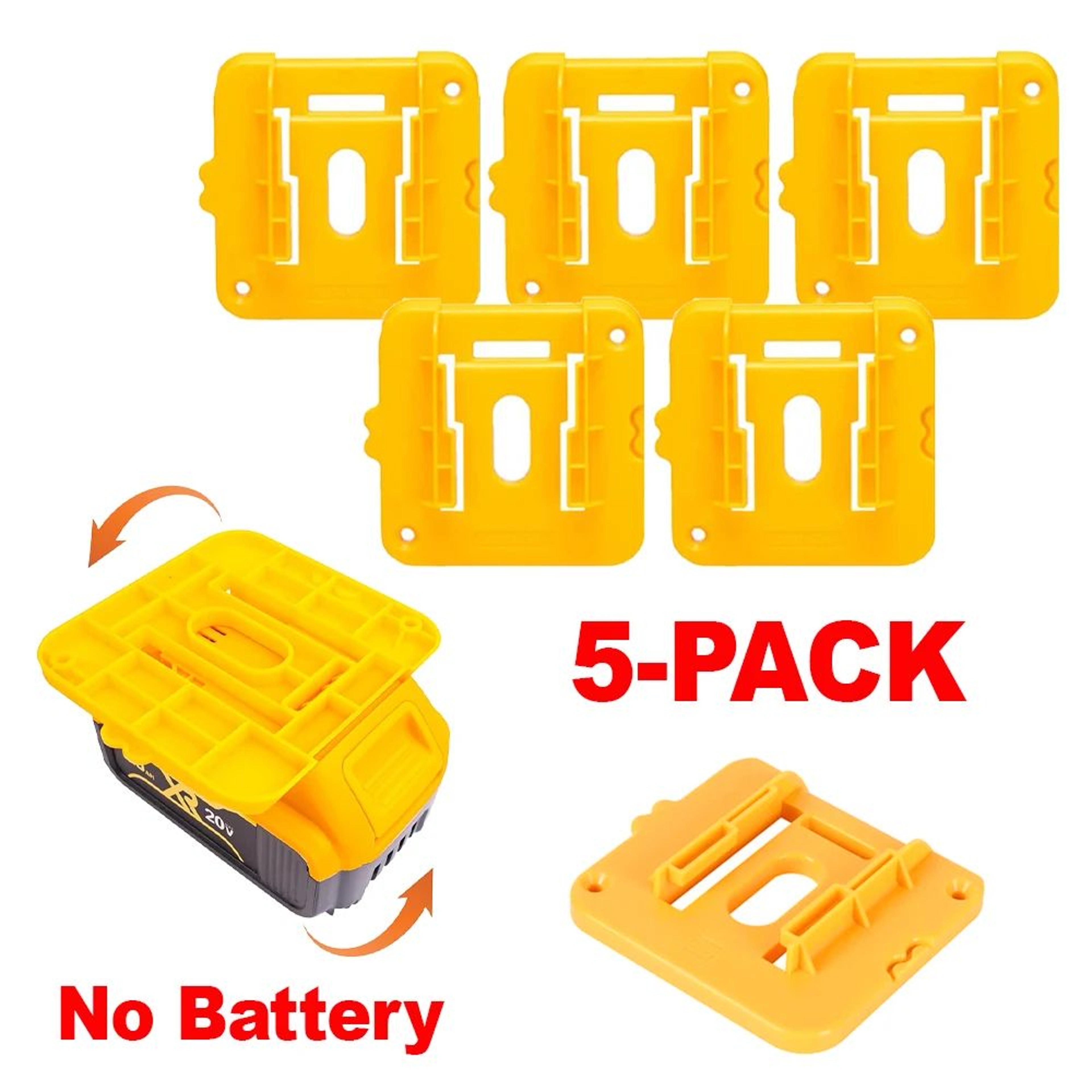 15PCS 20V Battery Holder Wall Mount Storage Organizer For Workshop And Toolboxes 0