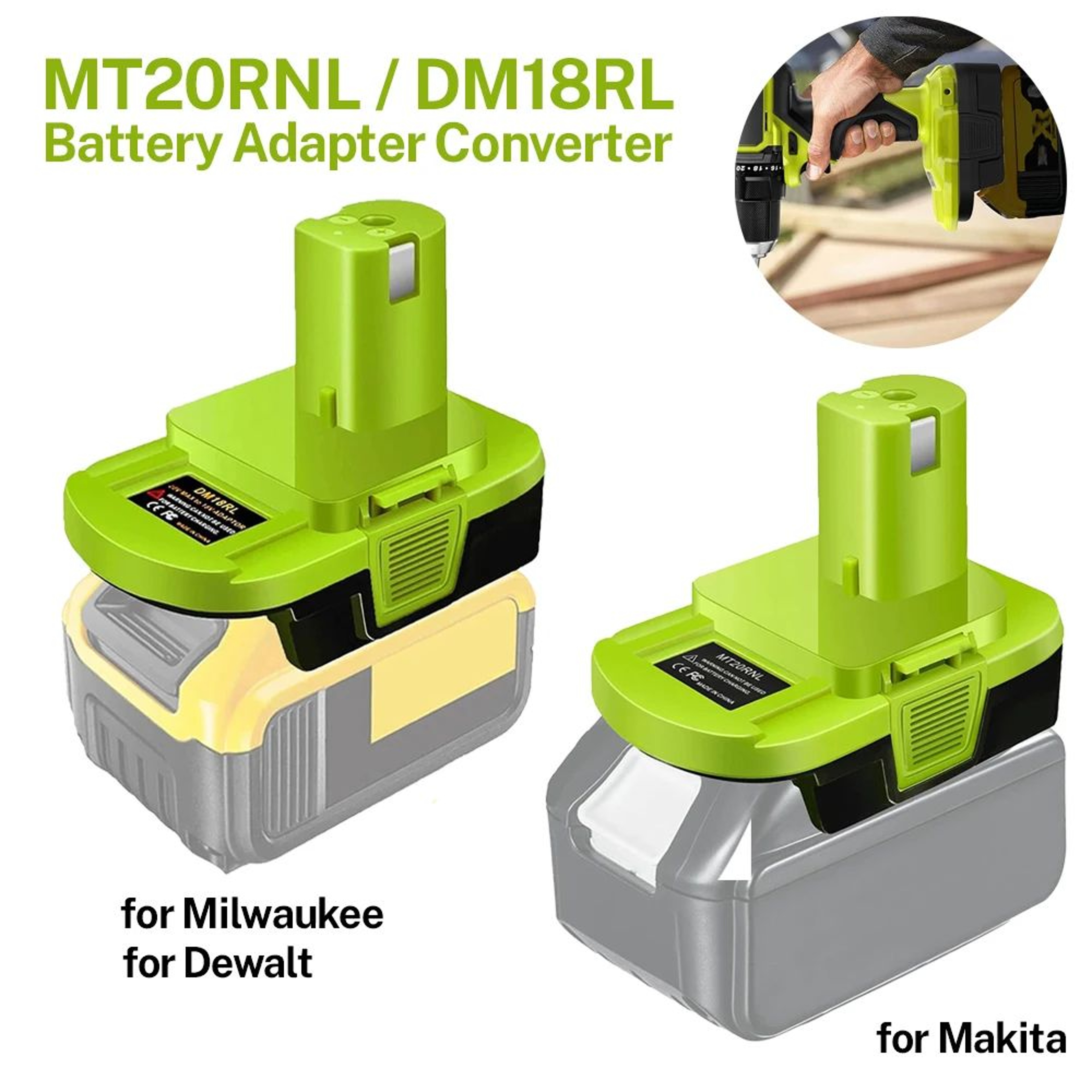 18V Battery Converter Adapter For Ryobi Cordless Power Tools 0