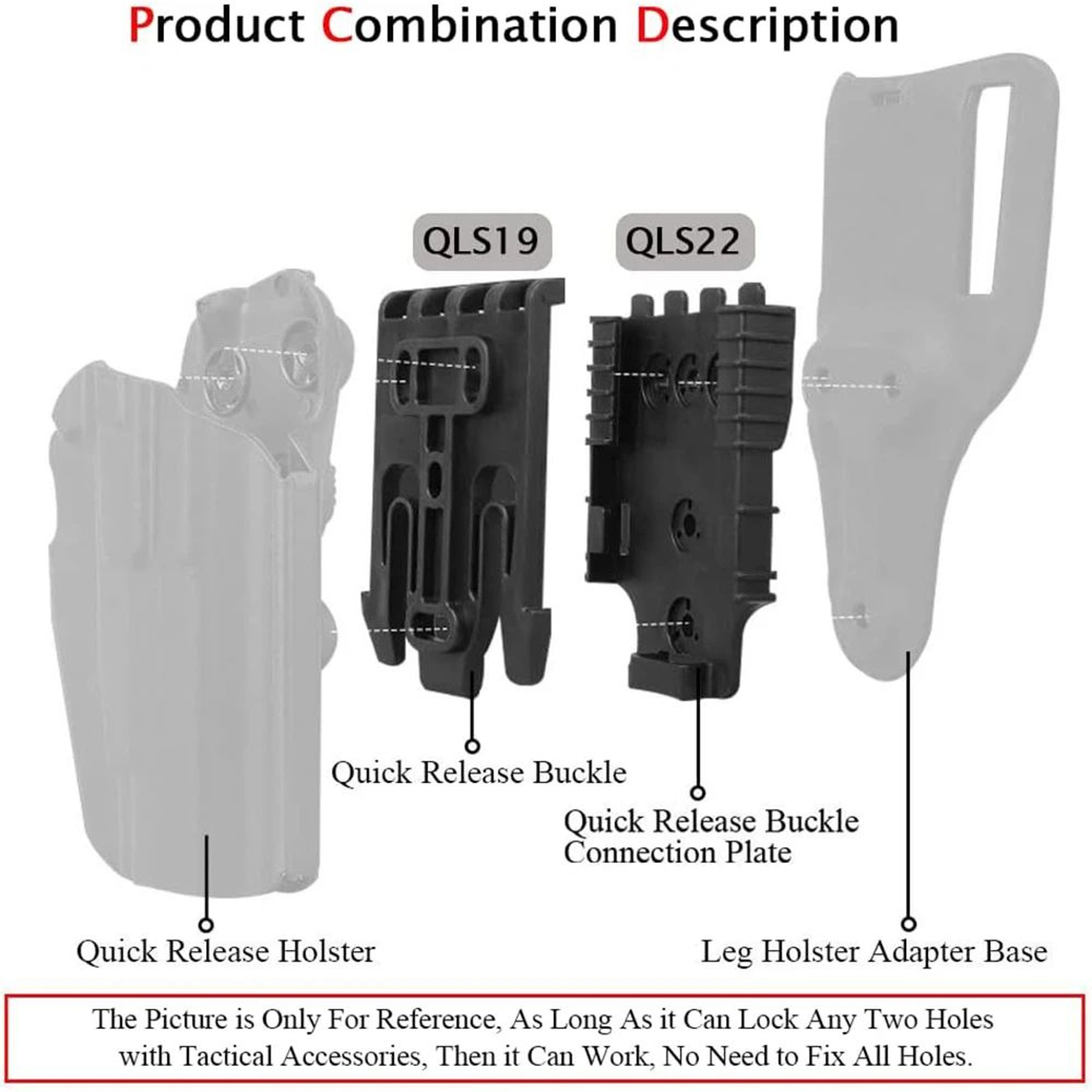 Tactical MidRide Holster Platform With Quick Locking System And Drop Leg Mount 5