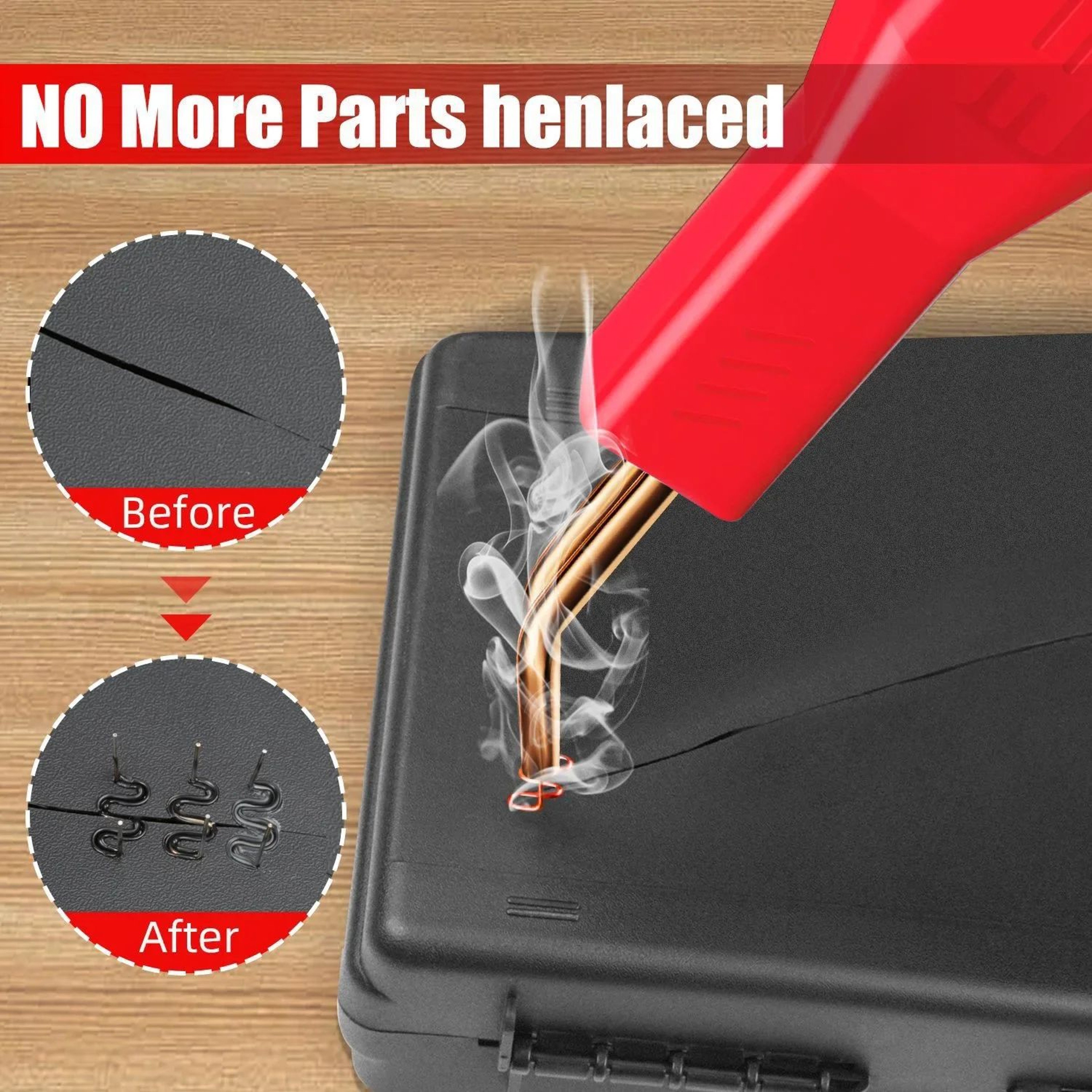 Hot Stapler Plastic Welding Repair Kit For Car Bumpers With 200400800PCS Staples 3