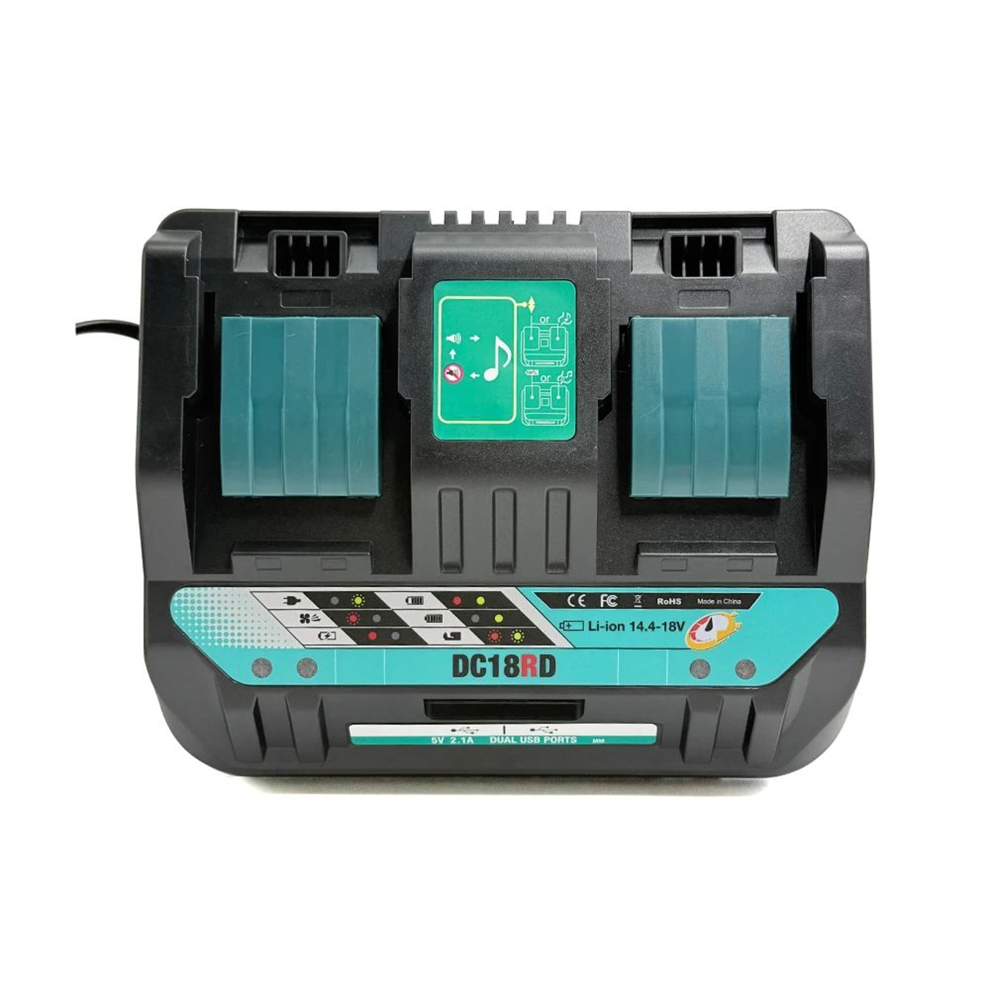 18V DualPort Rapid Battery Charger For 144V18V LithiumIon Power Tool Batteries 3