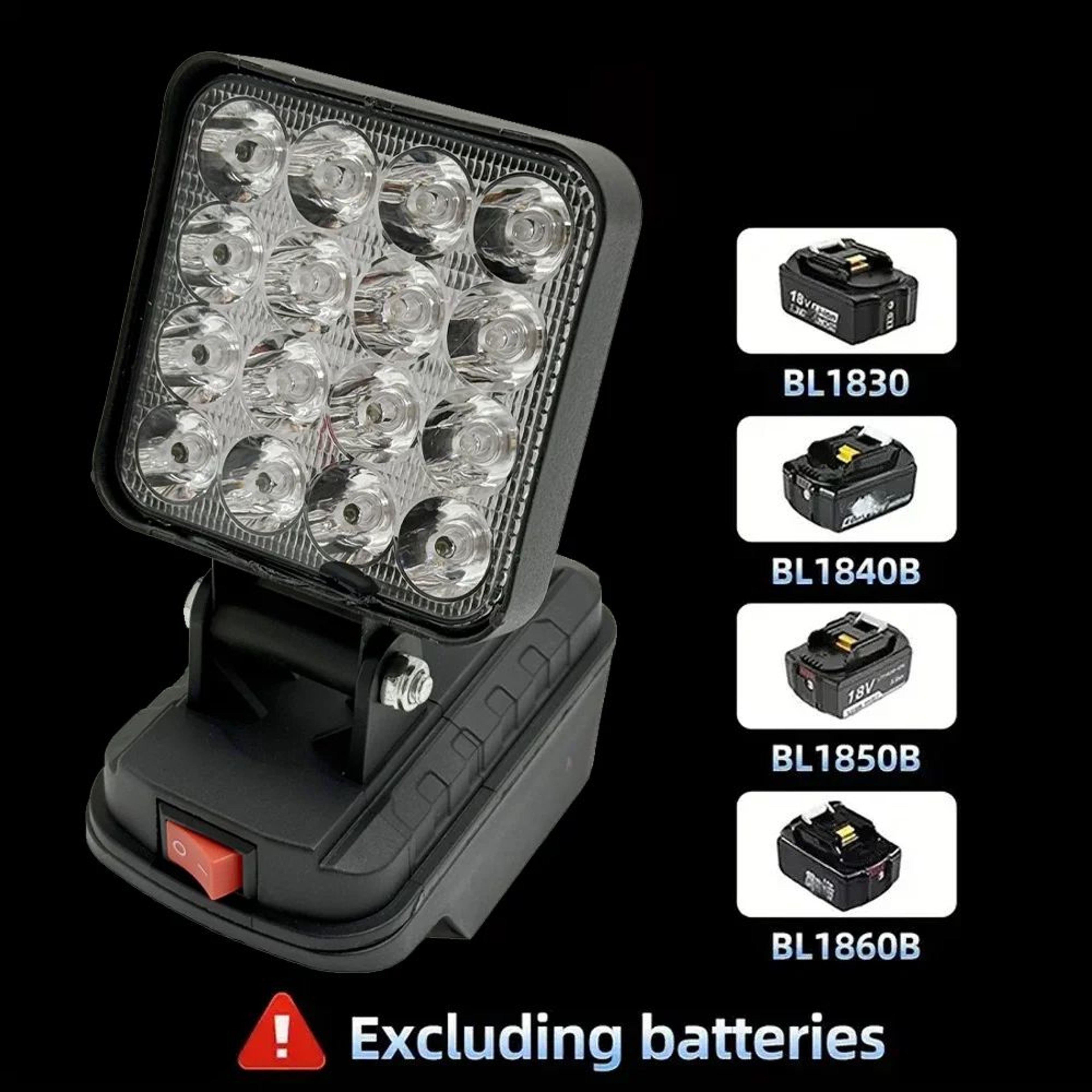 18V Cordless LED Work Light Flashlight For Camping And Emergency Lighting 0