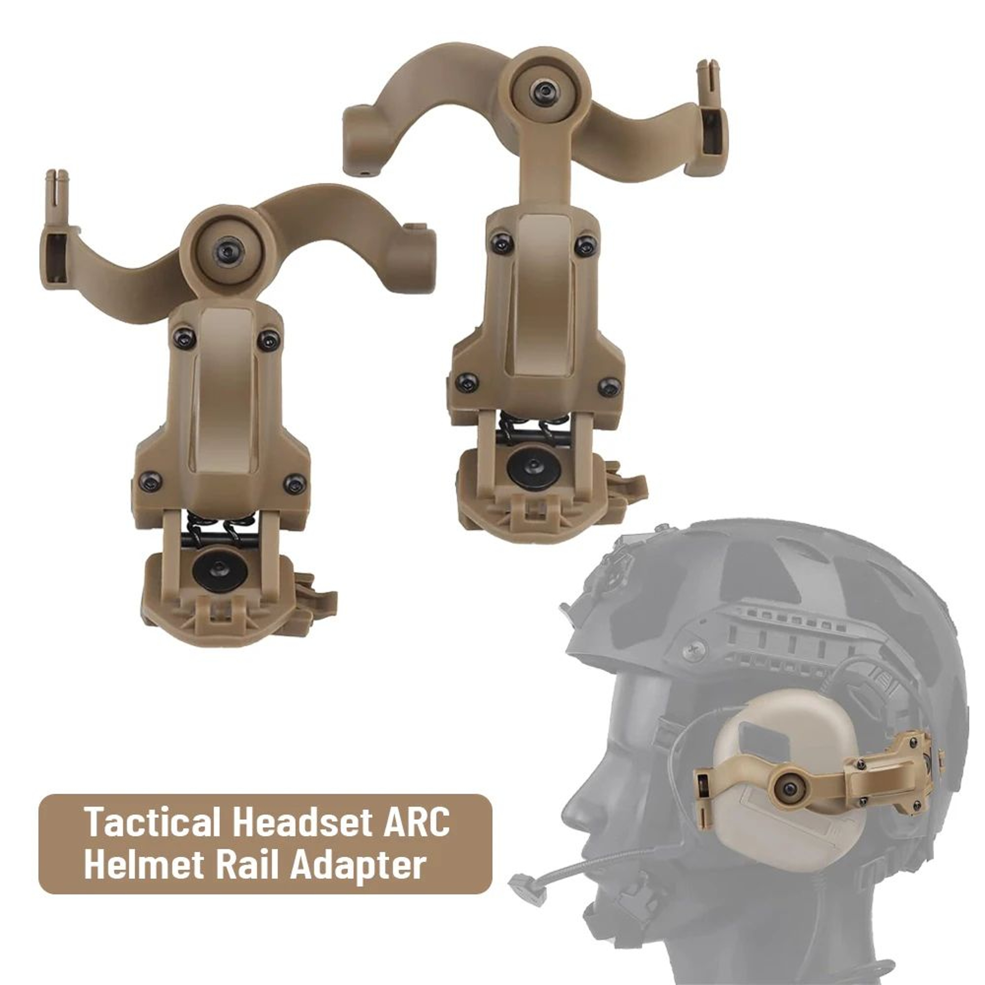 Tactical Helmet Rail Mount Adapter For Headset ARC And MLOK Systems 0