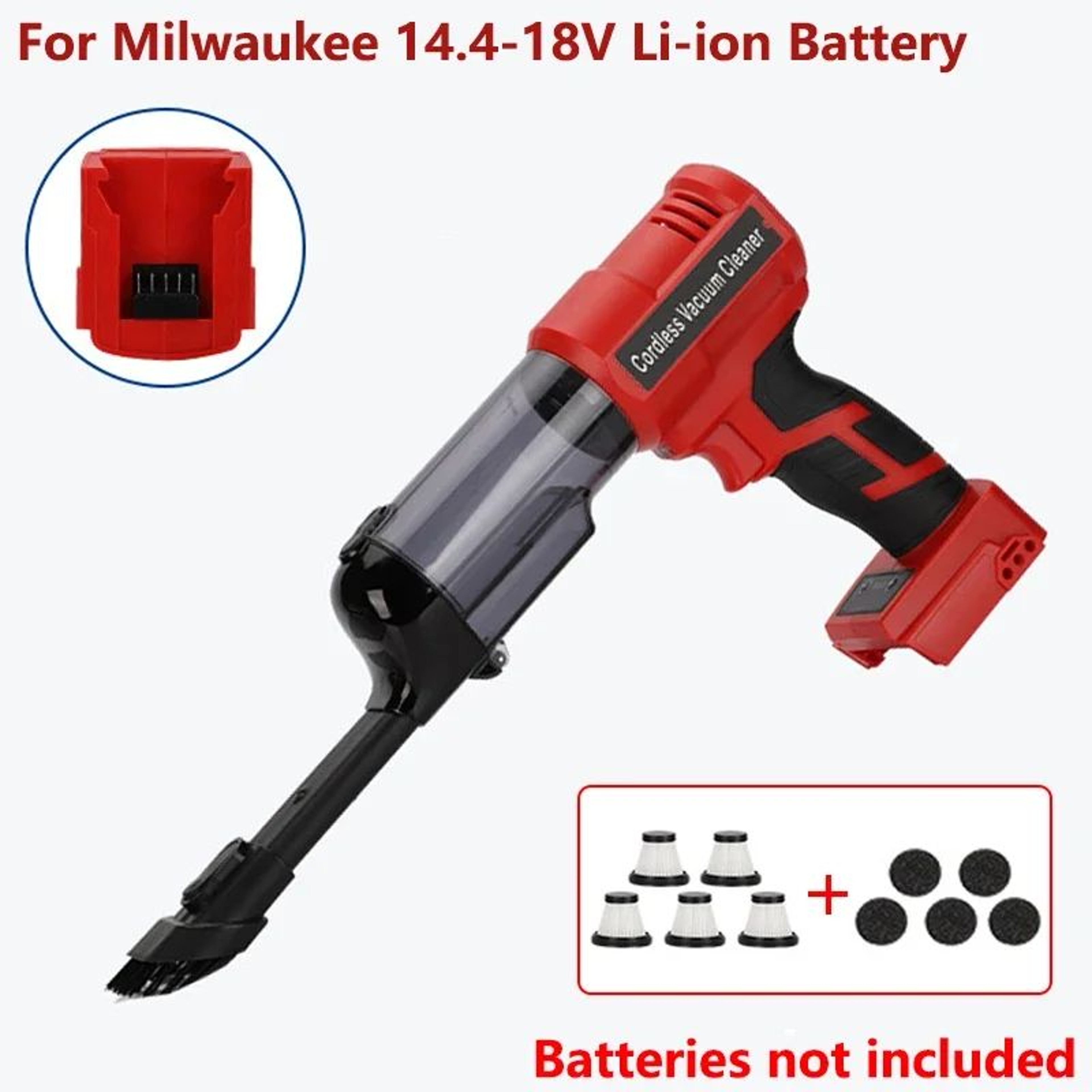 Cordless Handheld Vacuum Cleaner For 18V Batteries  Portable Pet Hair And Home Cleaning 10