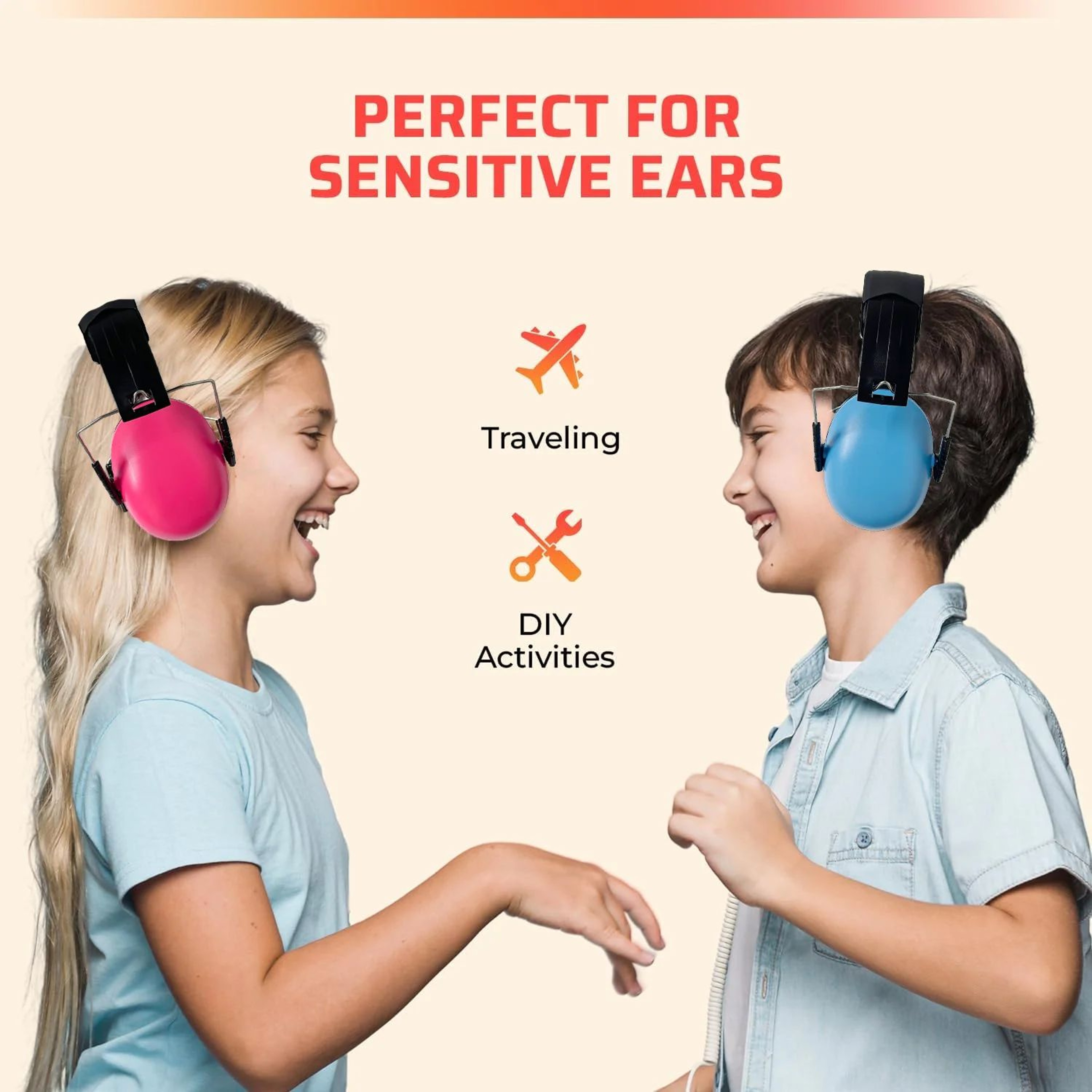 Adjustable Kids Hearing Protection Earmuffs With 27dB Noise Reduction 2