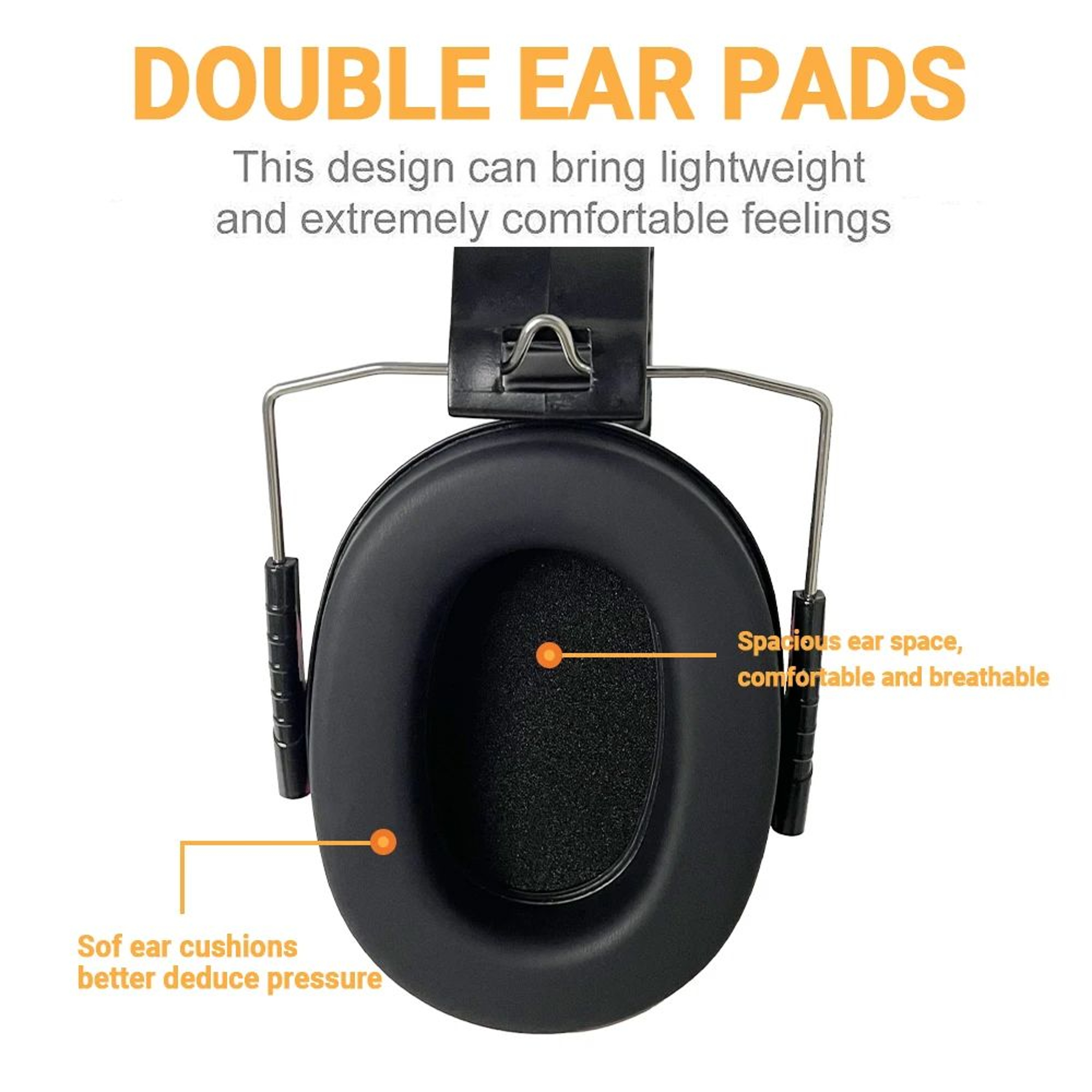 Adjustable Kids Hearing Protection Earmuffs With 27dB Noise Reduction 3