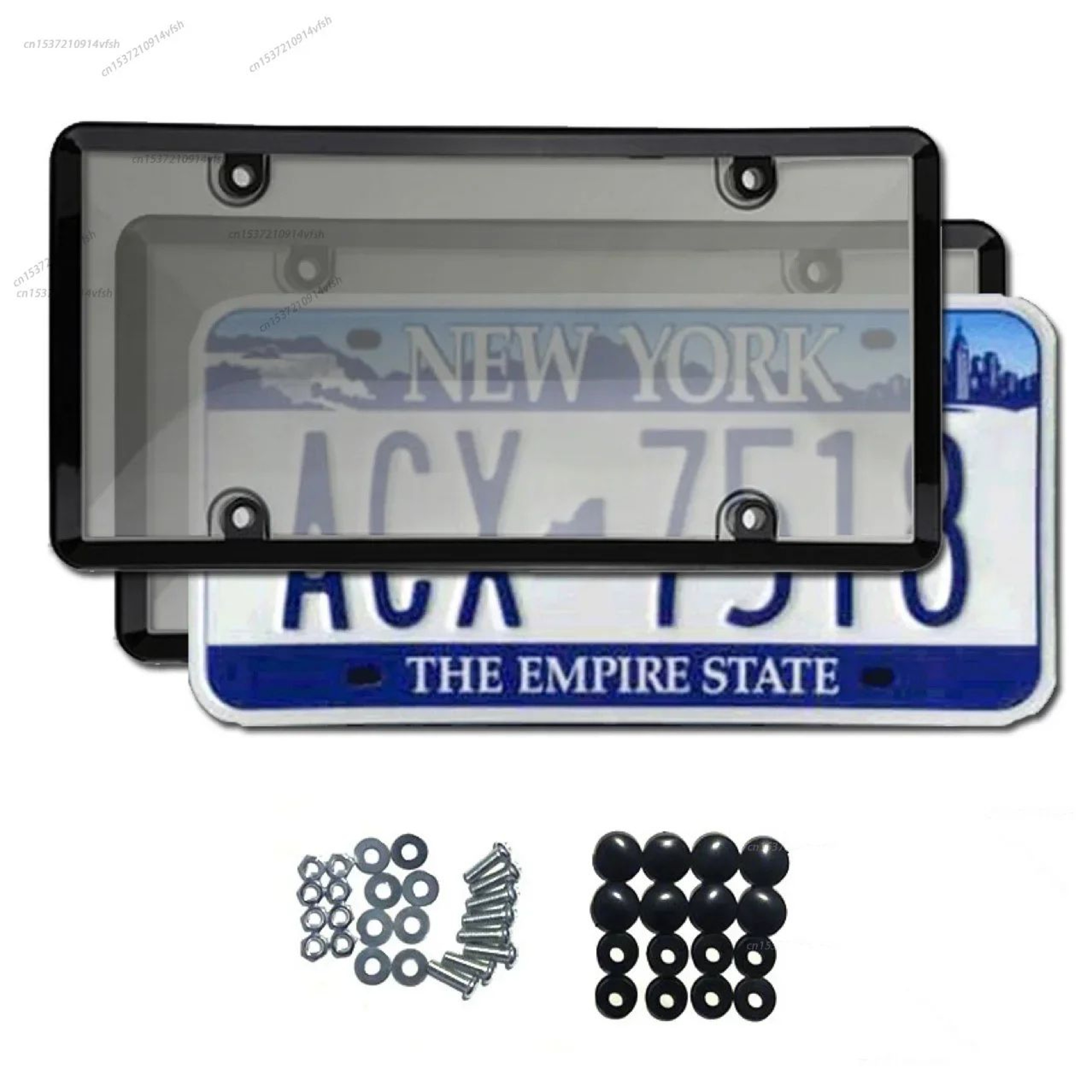 2 Pcs Tinted License Plate Covers For US And Canada Vehicles 3