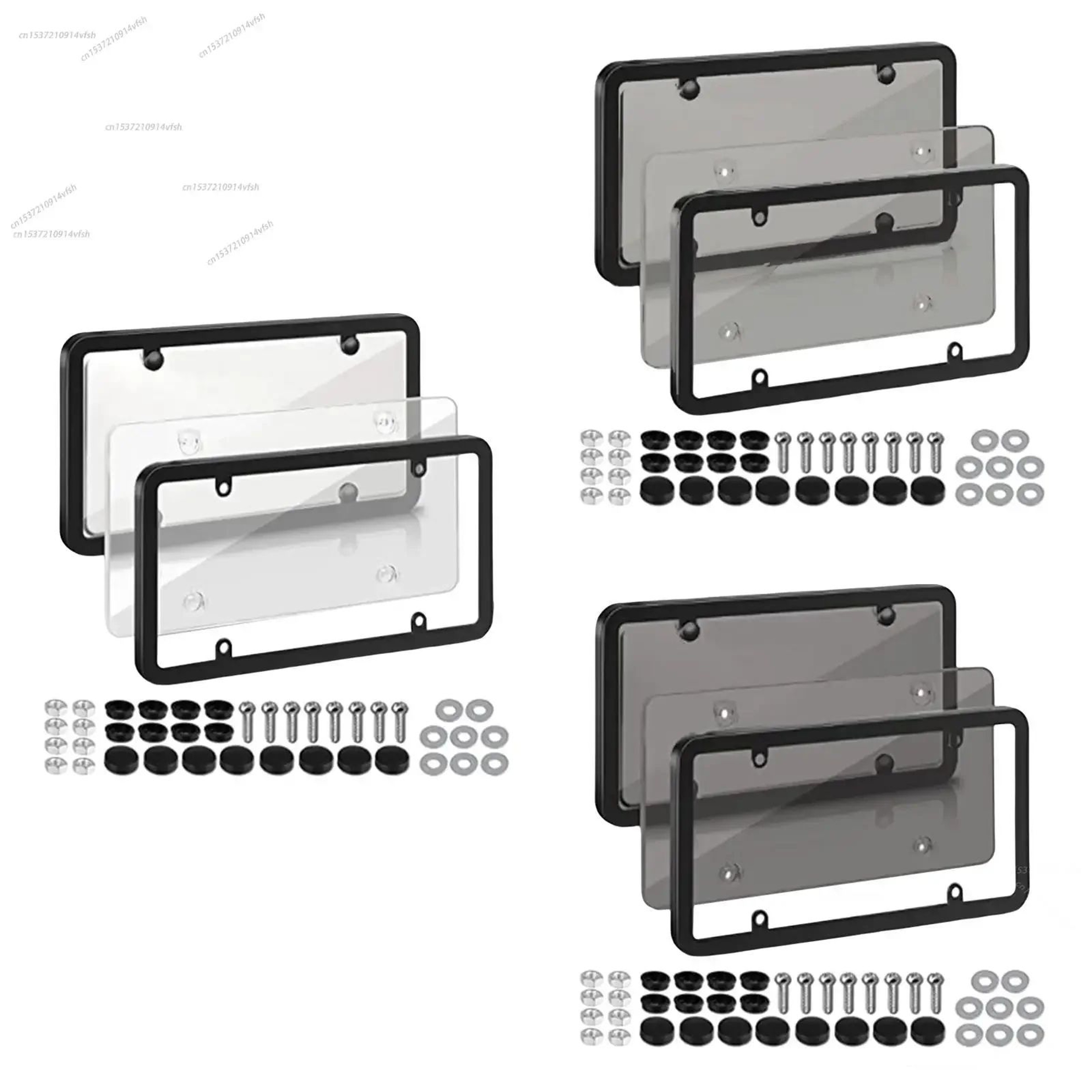 2 Pcs Tinted License Plate Covers For US And Canada Vehicles 5