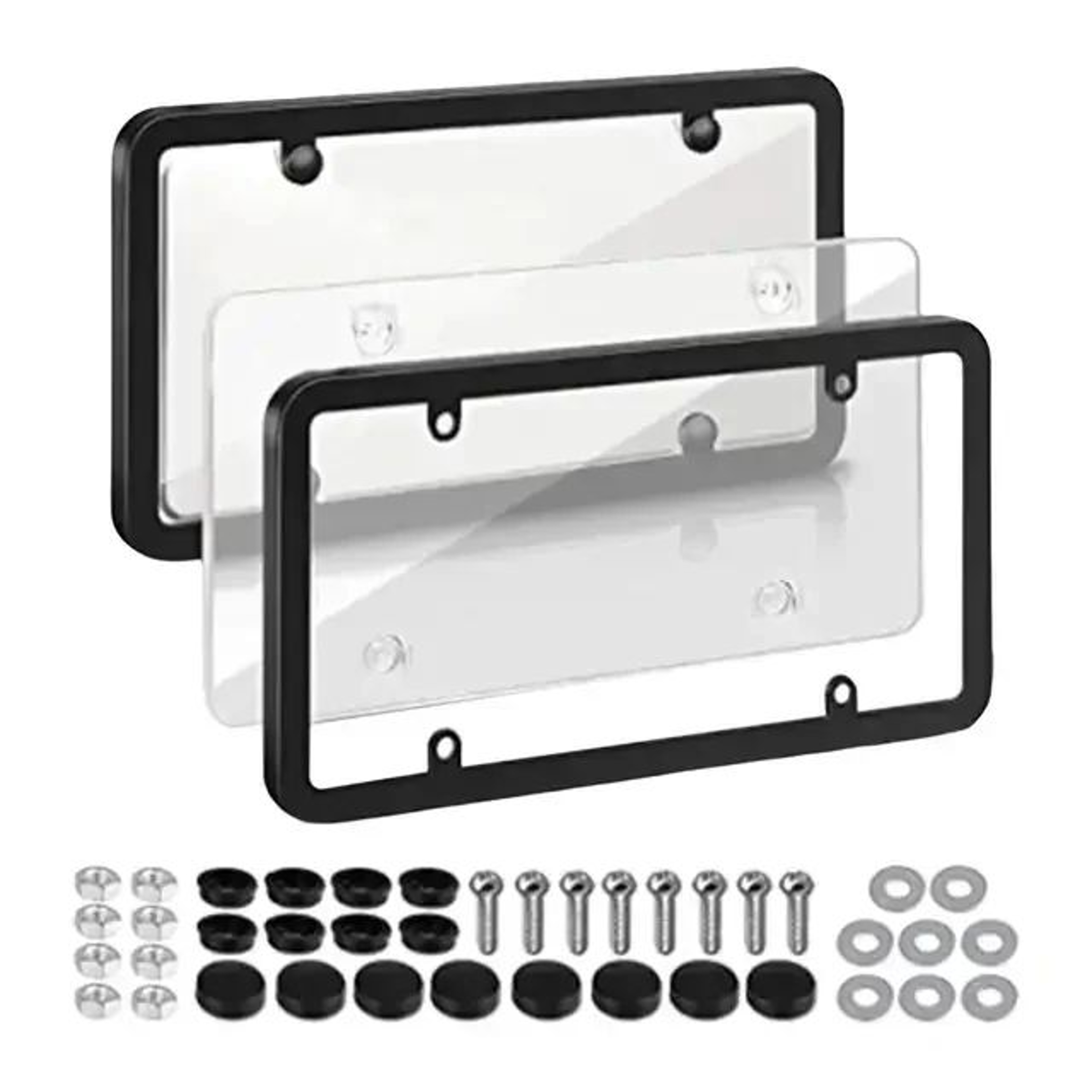 2 Pcs Tinted License Plate Covers For US And Canada Vehicles 6