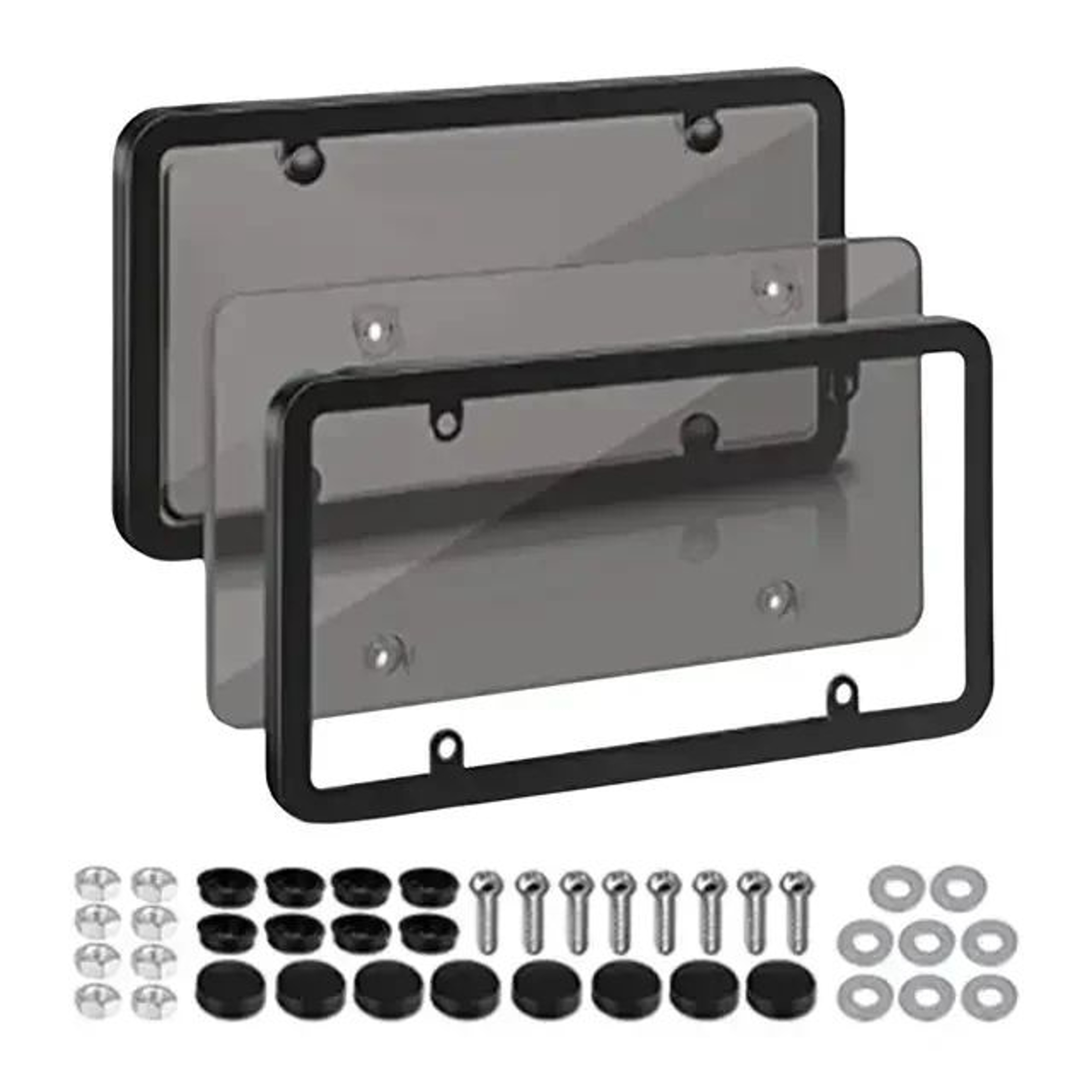 2 Pcs Tinted License Plate Covers For US And Canada Vehicles 7