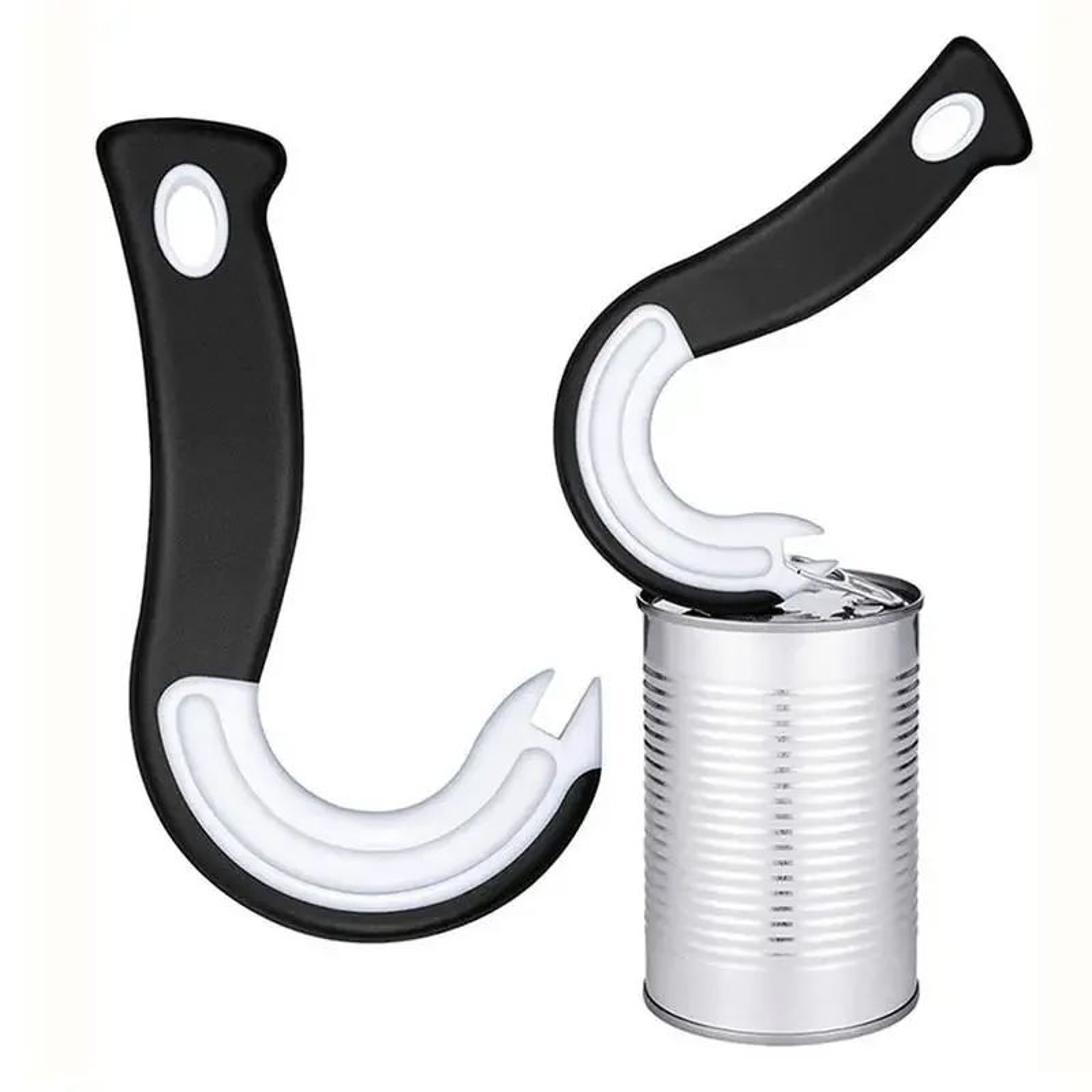 J Shaped Easy Grip Jar And Can Opener Multifunctional Kitchen Tool 0