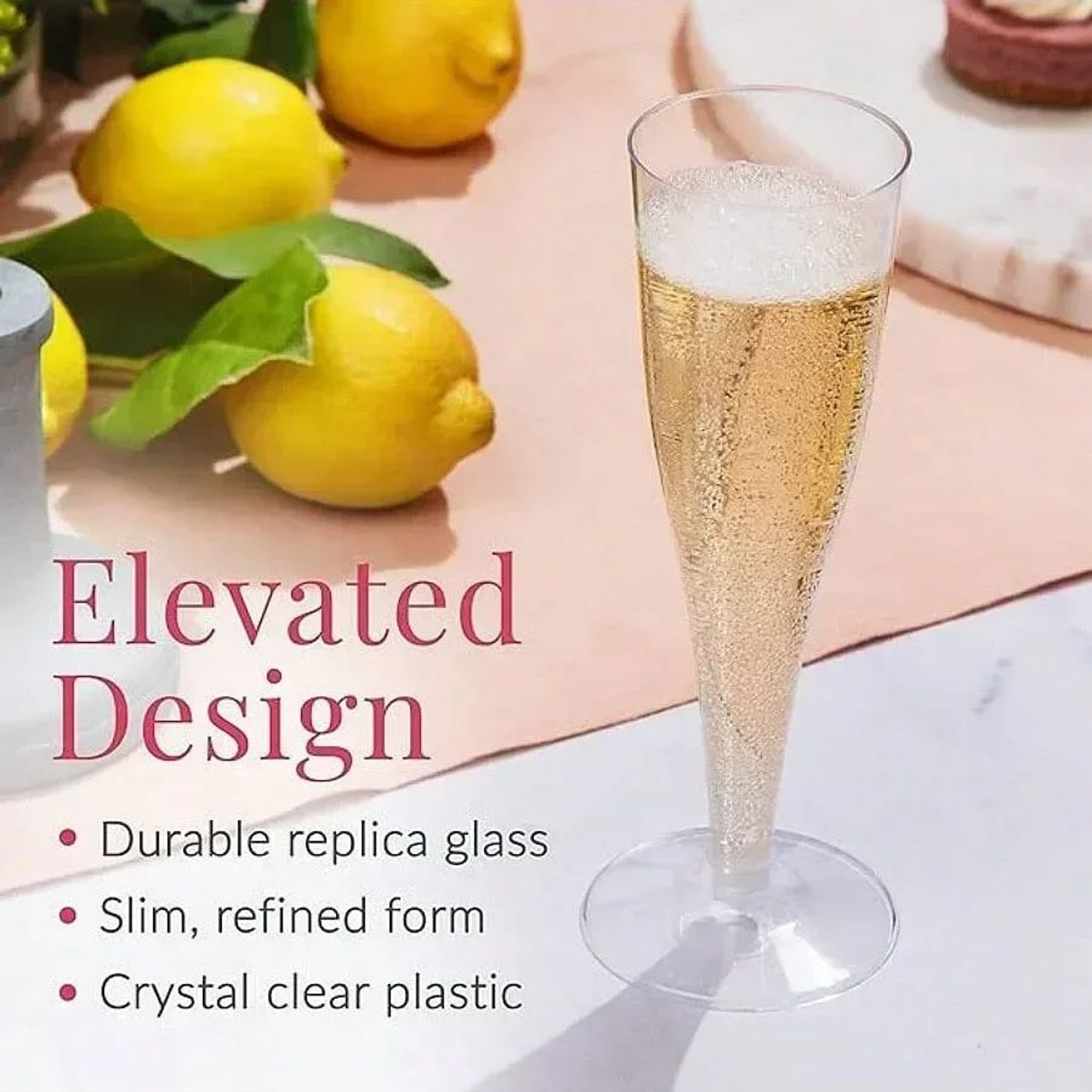 25 Pcs Elegant Gold Glitter Disposable Champagne And Cocktail Glasses 3